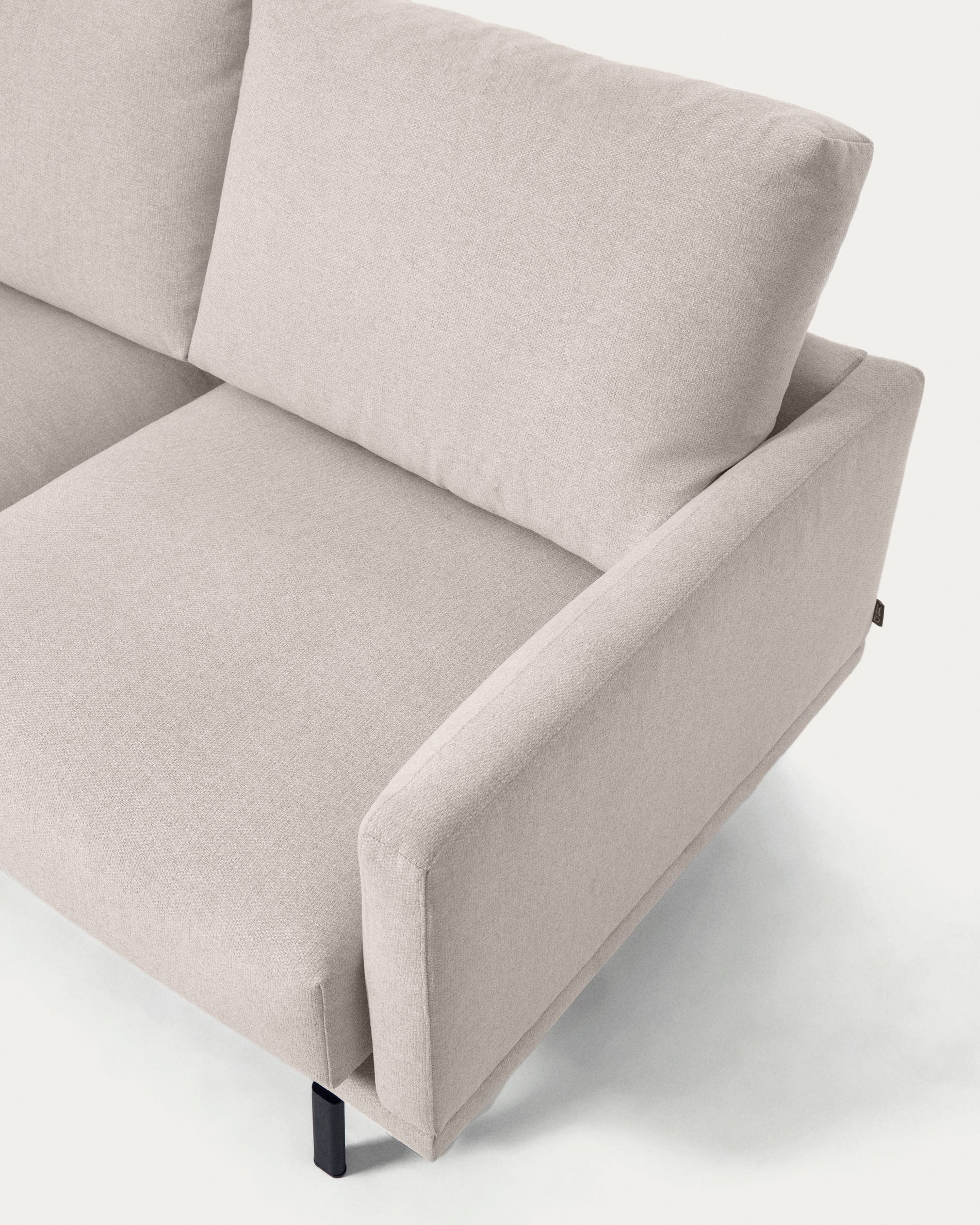 Galene 3 seater sofa with left-hand chaise longue in beige, 194 cm FSC Mix Credit - Detail