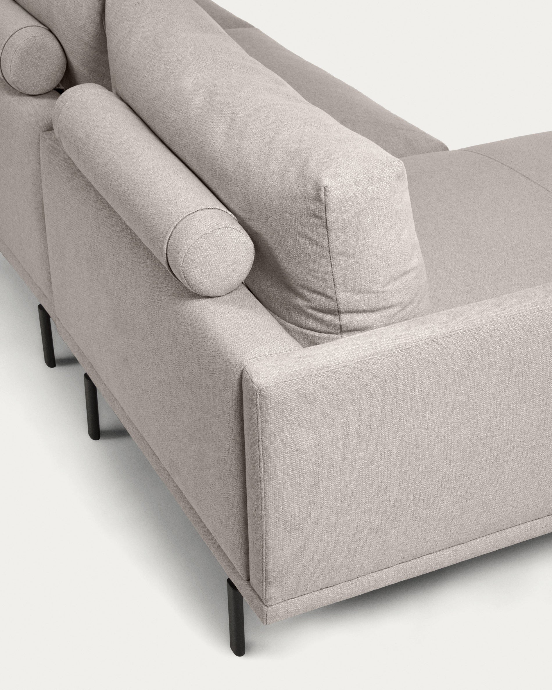 Galene 3 seater sofa with left-hand chaise longue in beige, 194 cm FSC Mix Credit - Detail