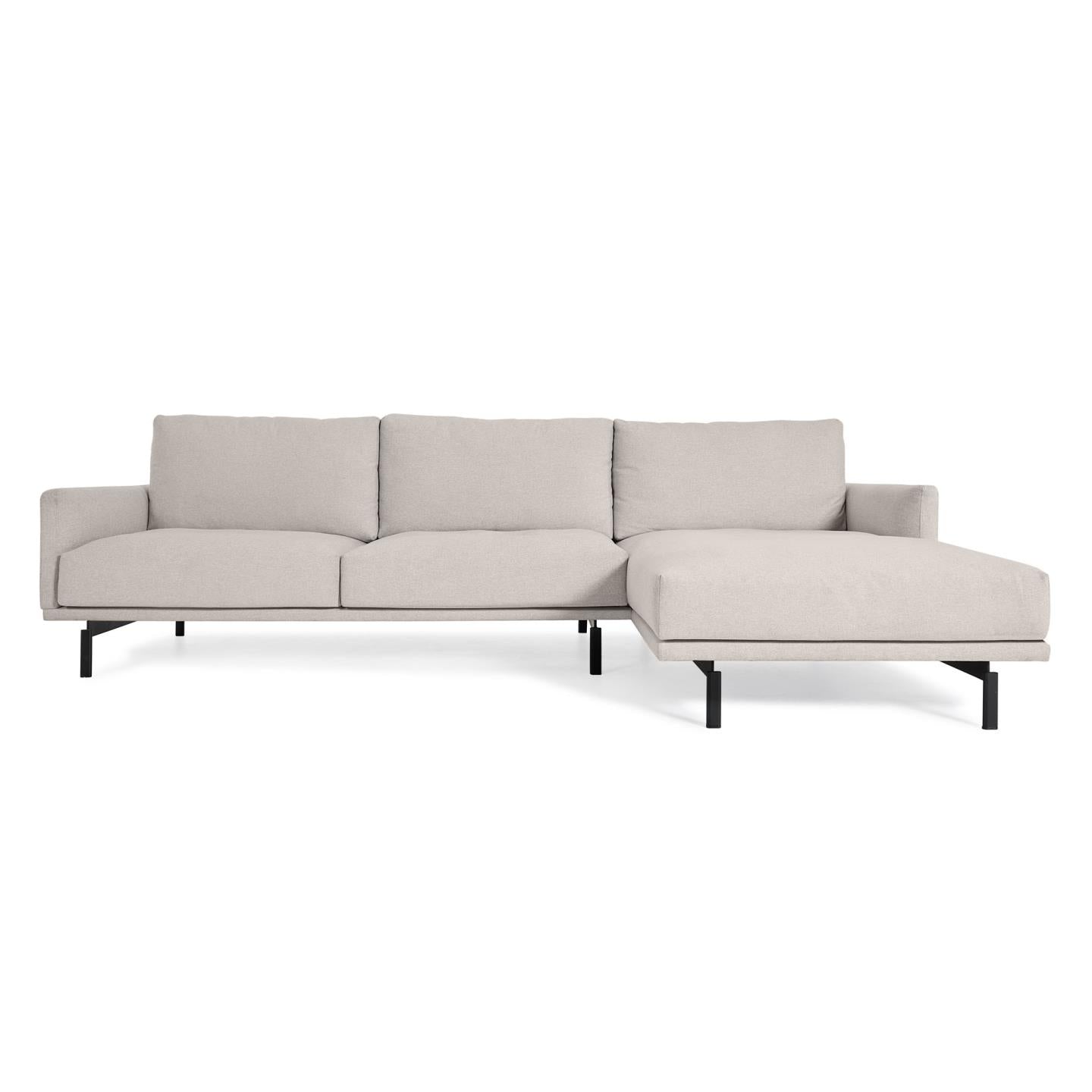 Galene 4 seater sofa with right-hand chaise longue in beige, 314 cm FSC Mix Credit - Product Image
