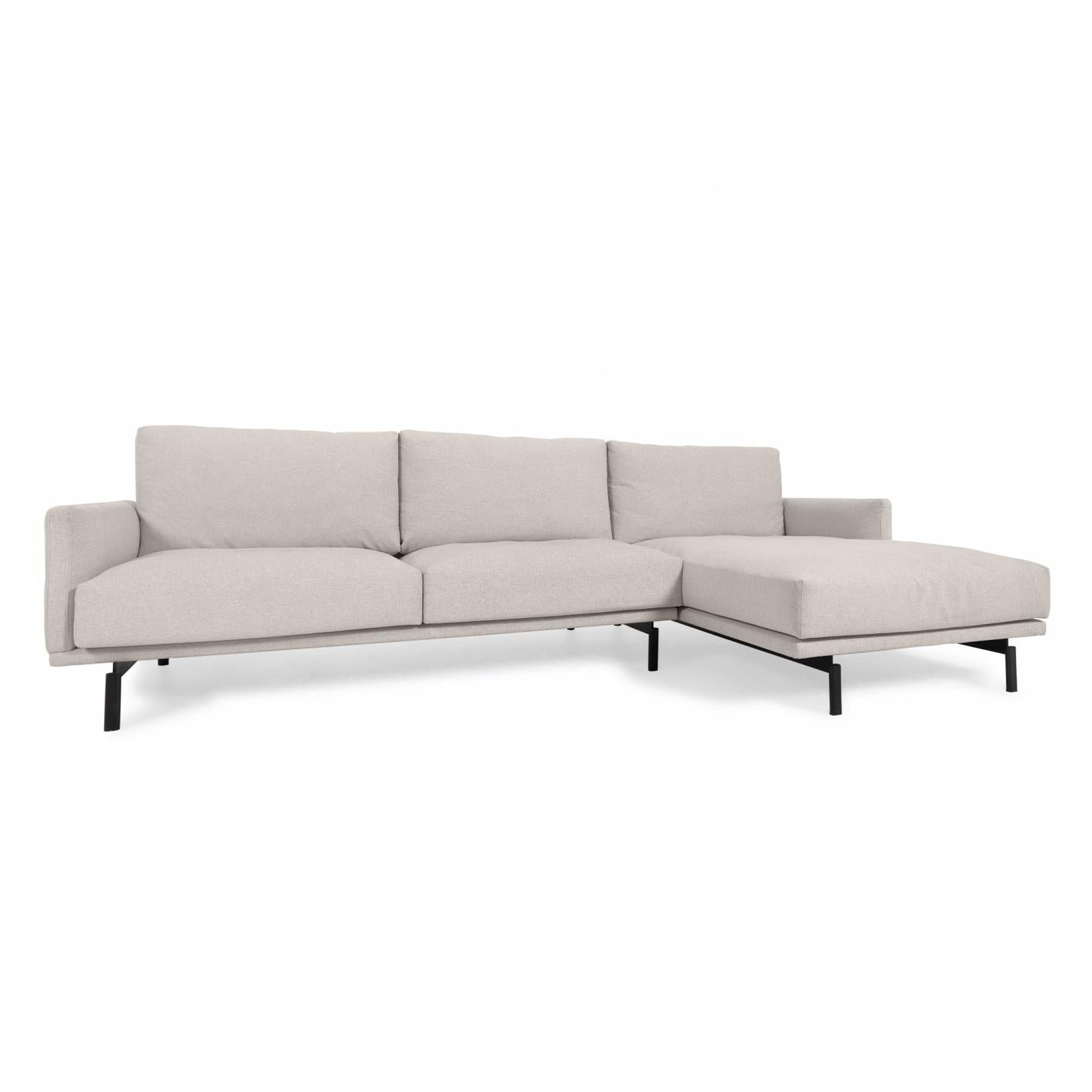 Galene 4 seater sofa with right-hand chaise longue in beige, 314 cm FSC Mix Credit - Product Image