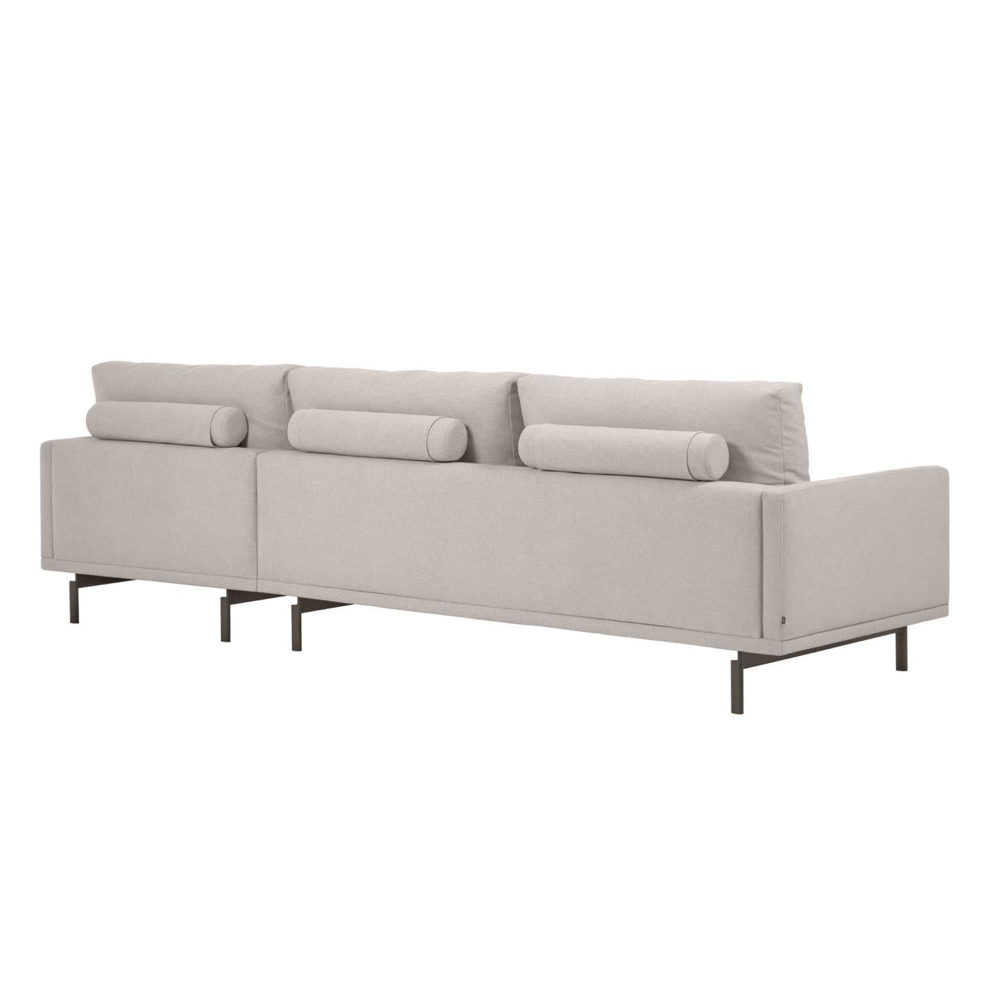 Galene 4 seater sofa with right-hand chaise longue in beige, 314 cm FSC Mix Credit - Product Image