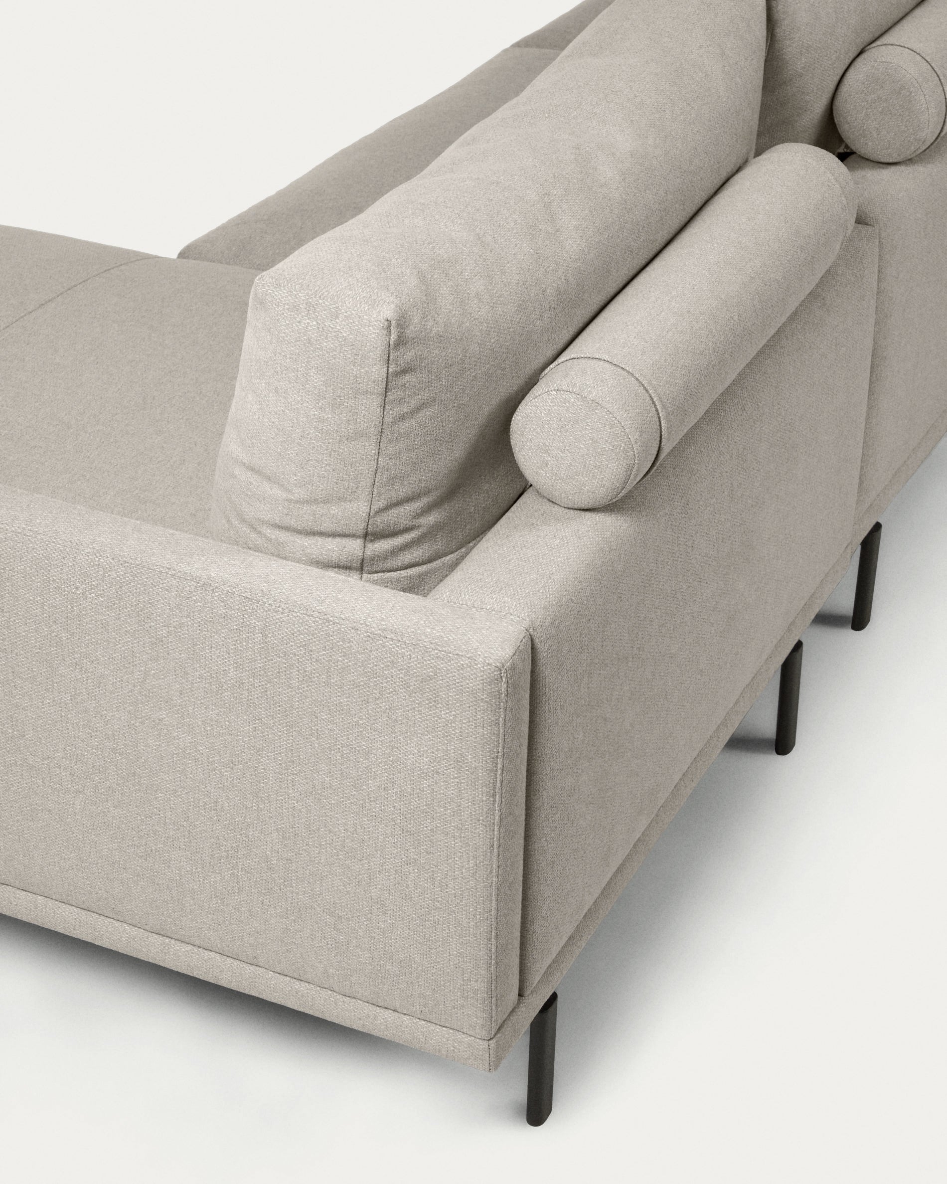 Galene 4 seater sofa with right-hand chaise longue in beige, 314 cm FSC Mix Credit - Detail