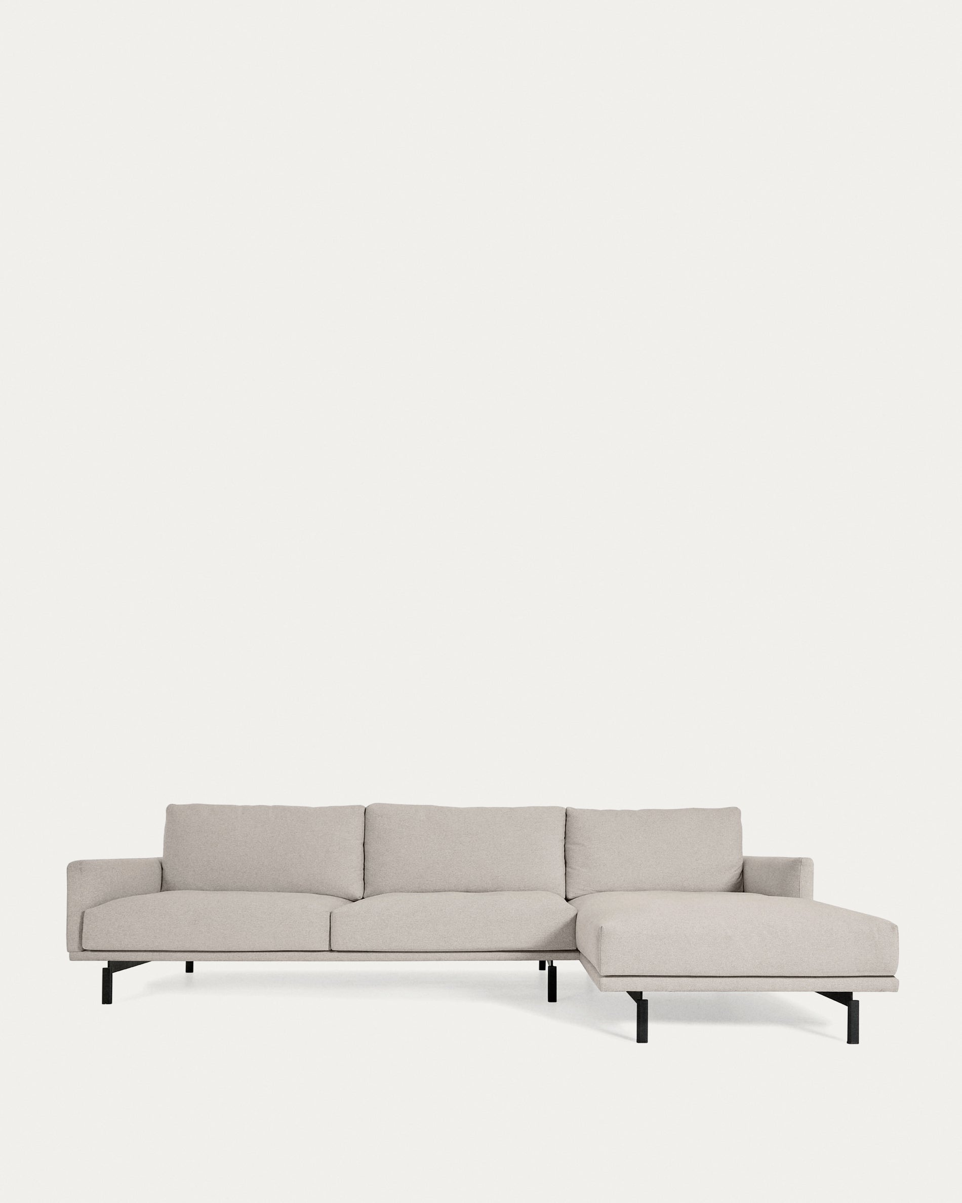 Galene 4 seater sofa with right-hand chaise longue in beige, 314 cm FSC Mix Credit - Product View