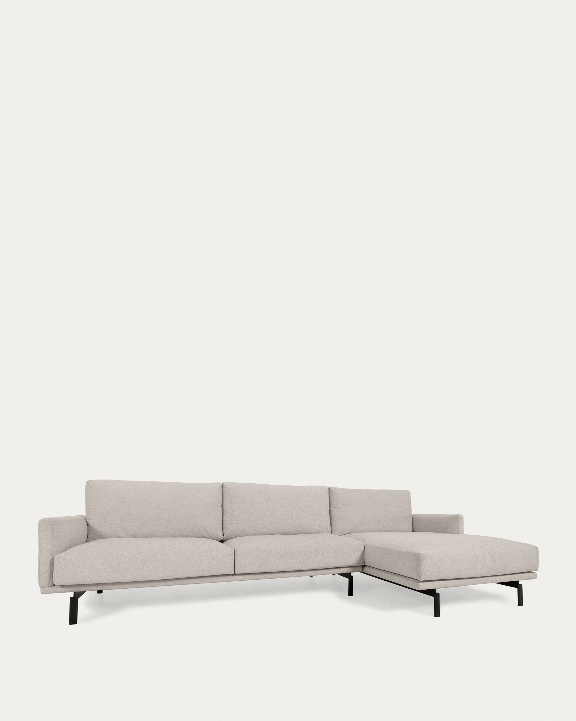 Galene 4 seater sofa with right-hand chaise longue in beige, 314 cm FSC Mix Credit - Product View