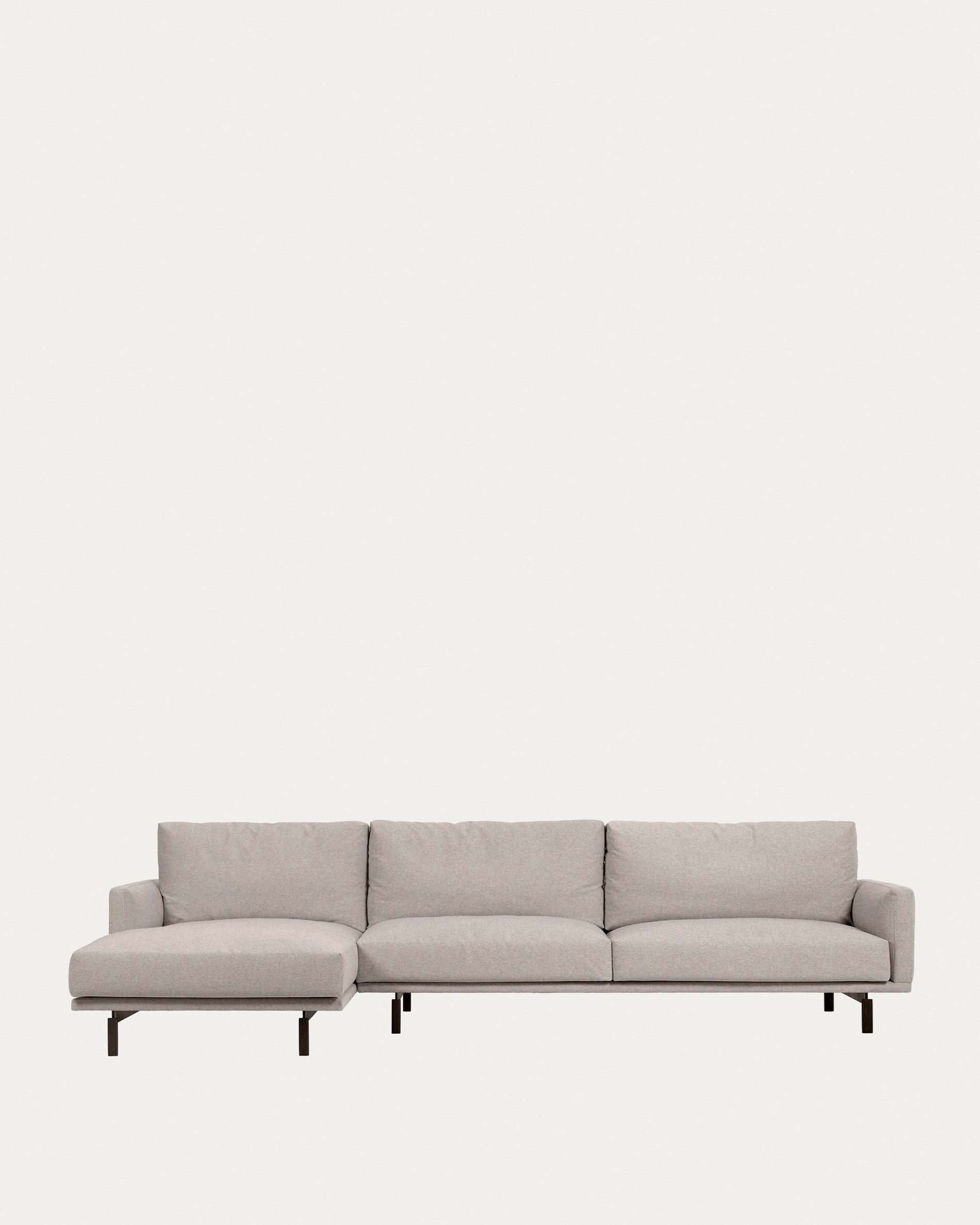 Galene 4 seater sofa with left-hand chaise longue in beige, 314 cm FSC Mix Credit - Product View