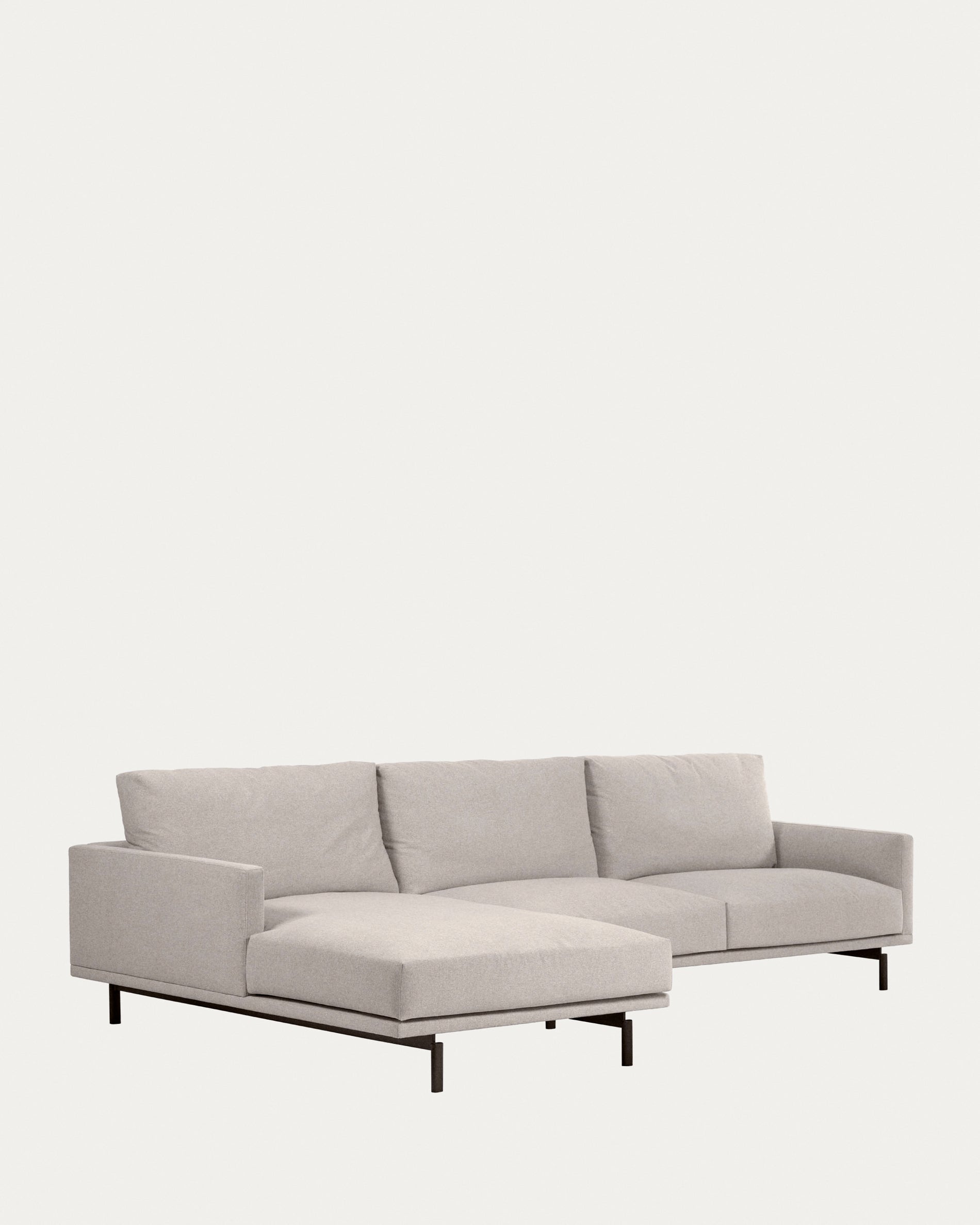 Galene 4 seater sofa with left-hand chaise longue in beige, 314 cm FSC Mix Credit - Product View
