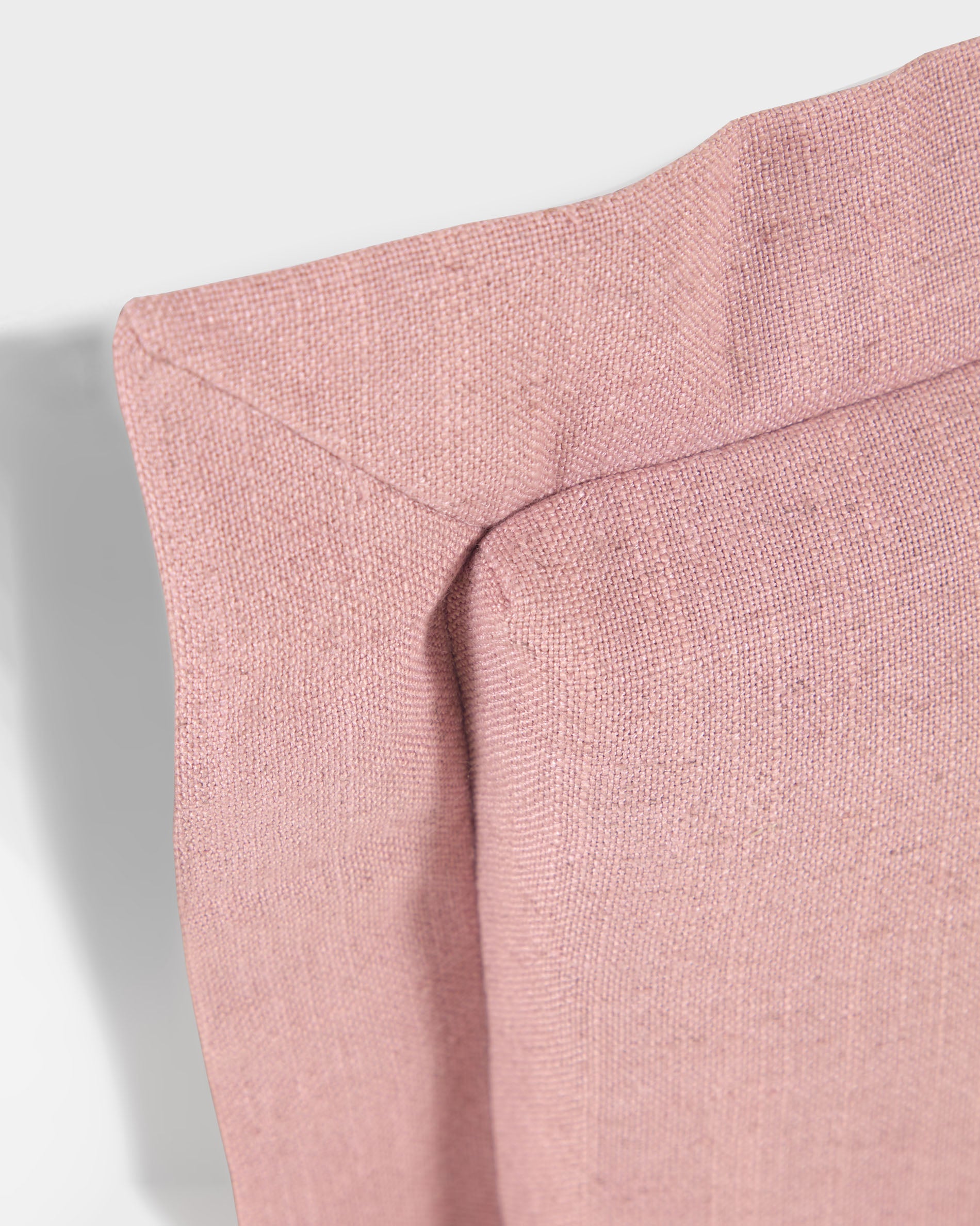 Tanit headboard with pink linen removable cover, for 90 cm beds - Detail