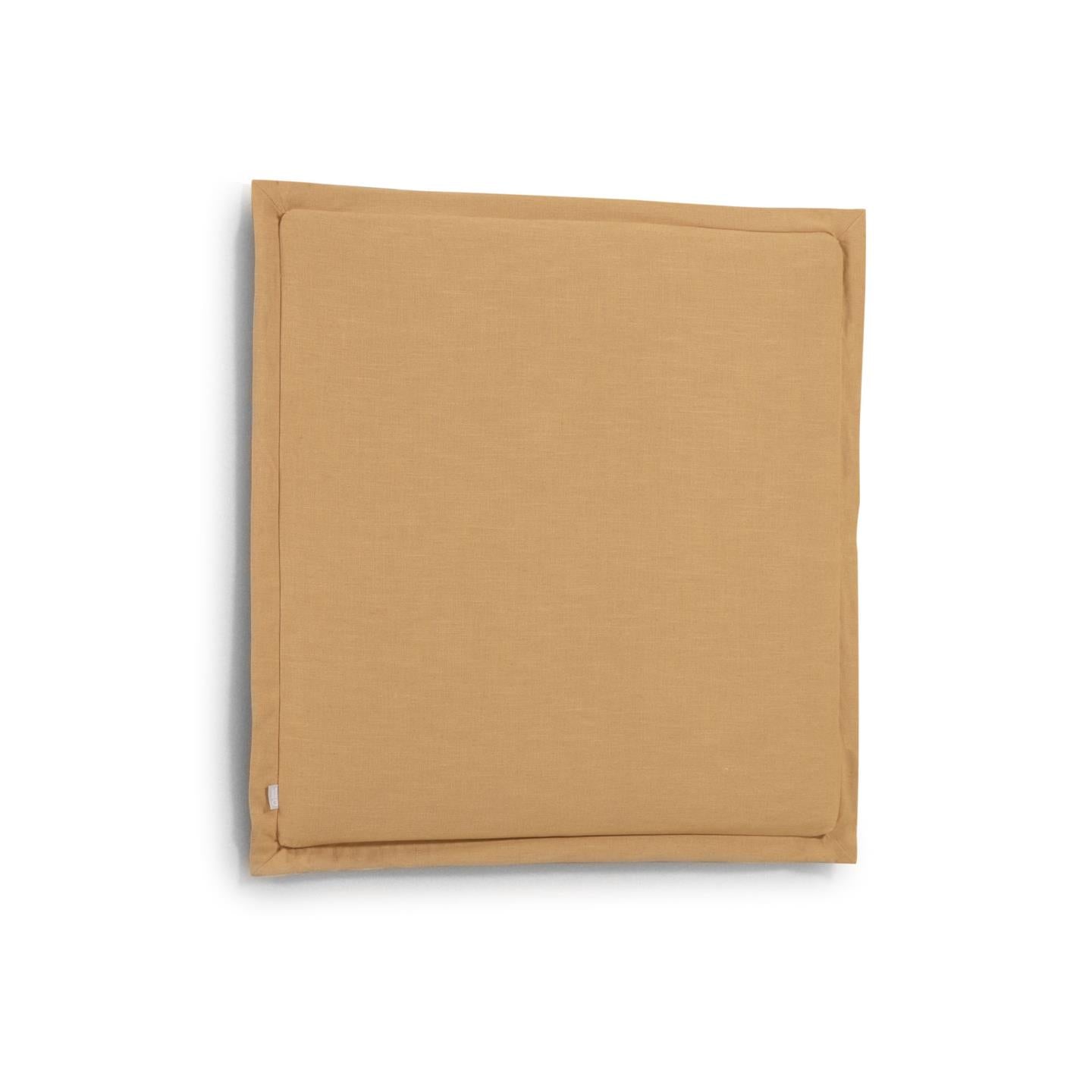 Tanit headboard with mustard linen removable cover, for 90 cm beds - Product Image