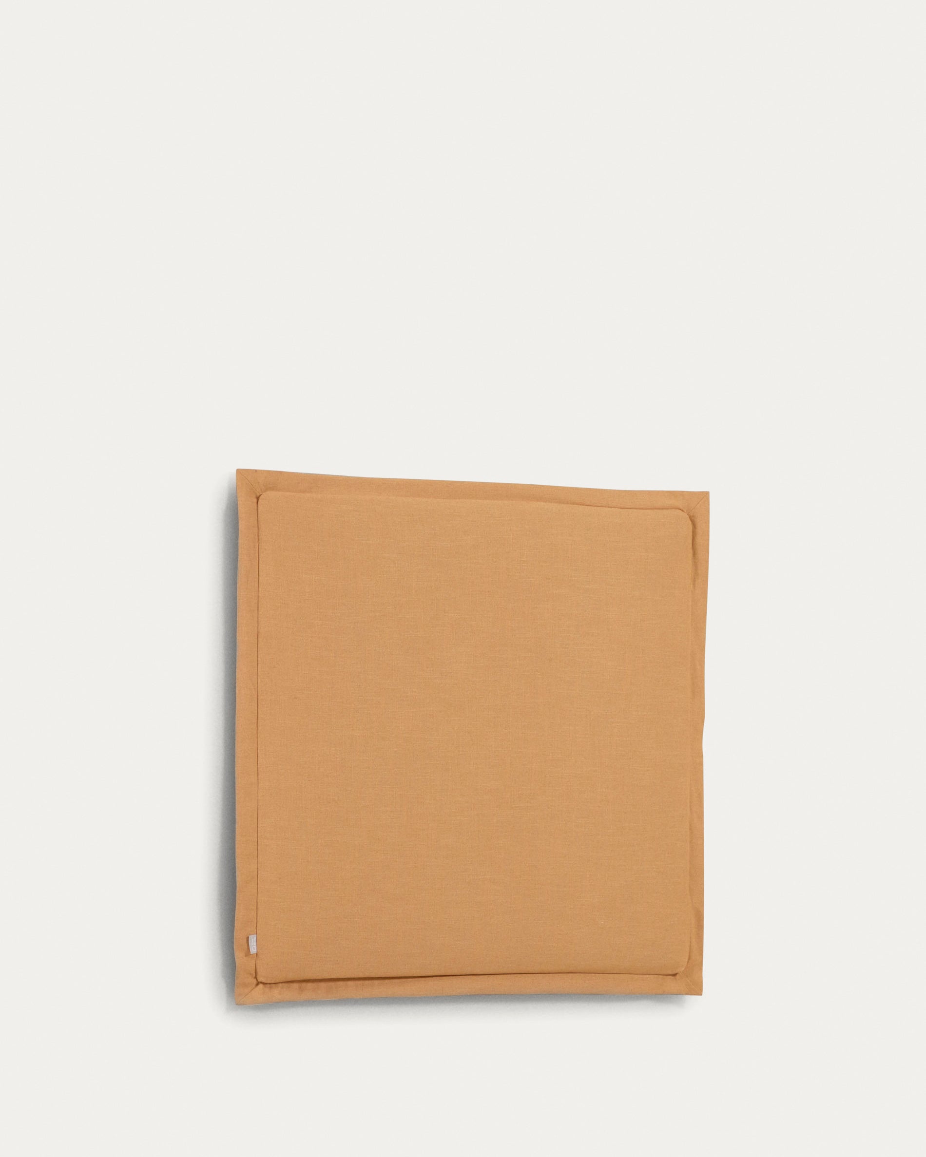 Tanit headboard with mustard linen removable cover, for 90 cm beds - Product View