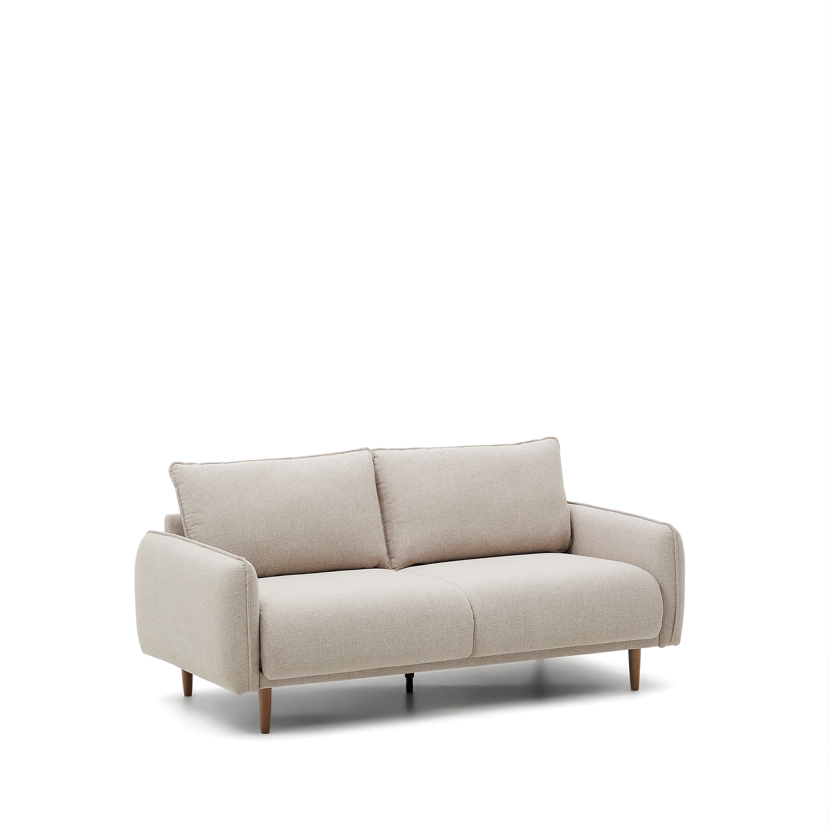 Carlota two-person sofa in beige, 184 cm