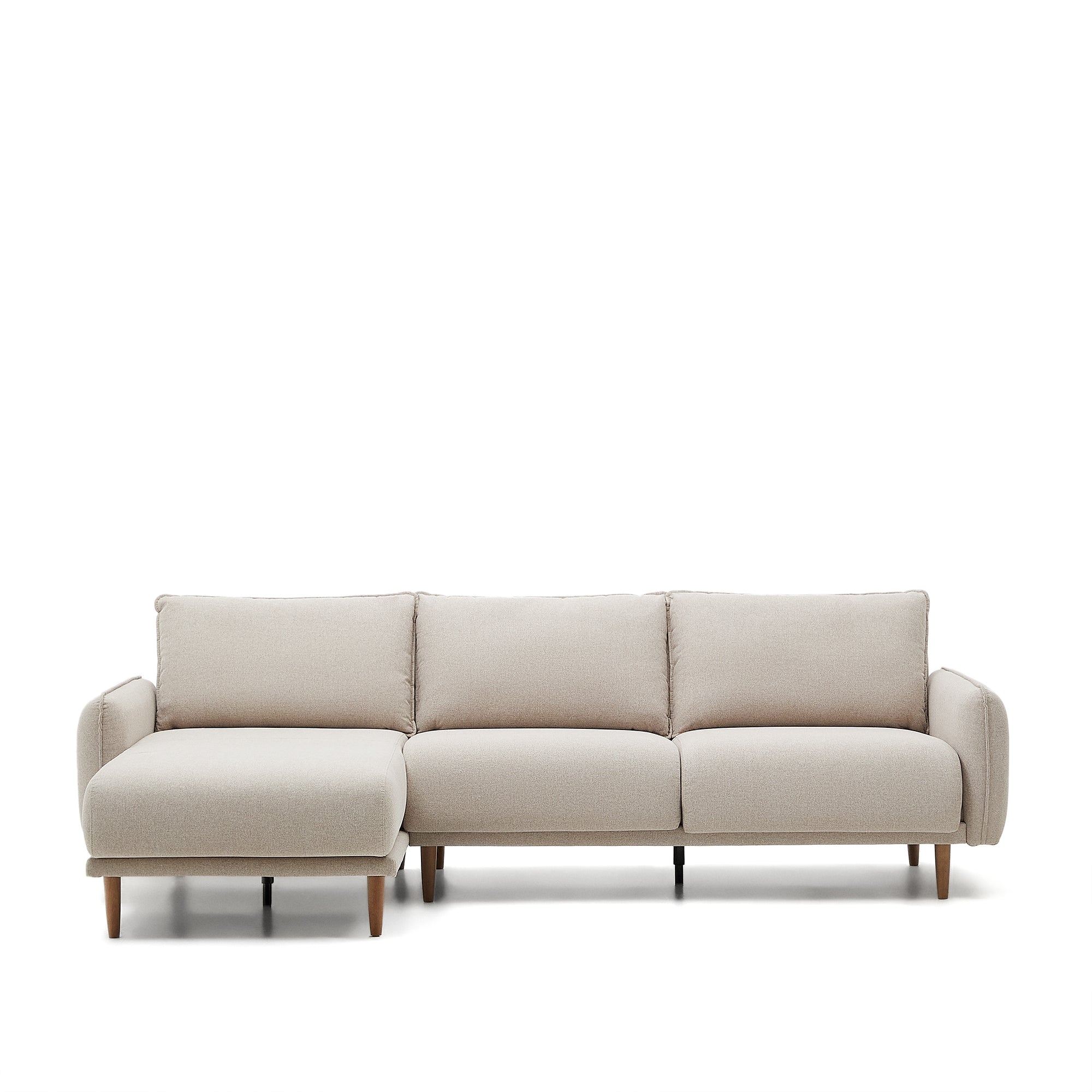 Carlota 3-üléses kanapé bal/jobb oldali chaise longue-val bézs színben, 262 cm