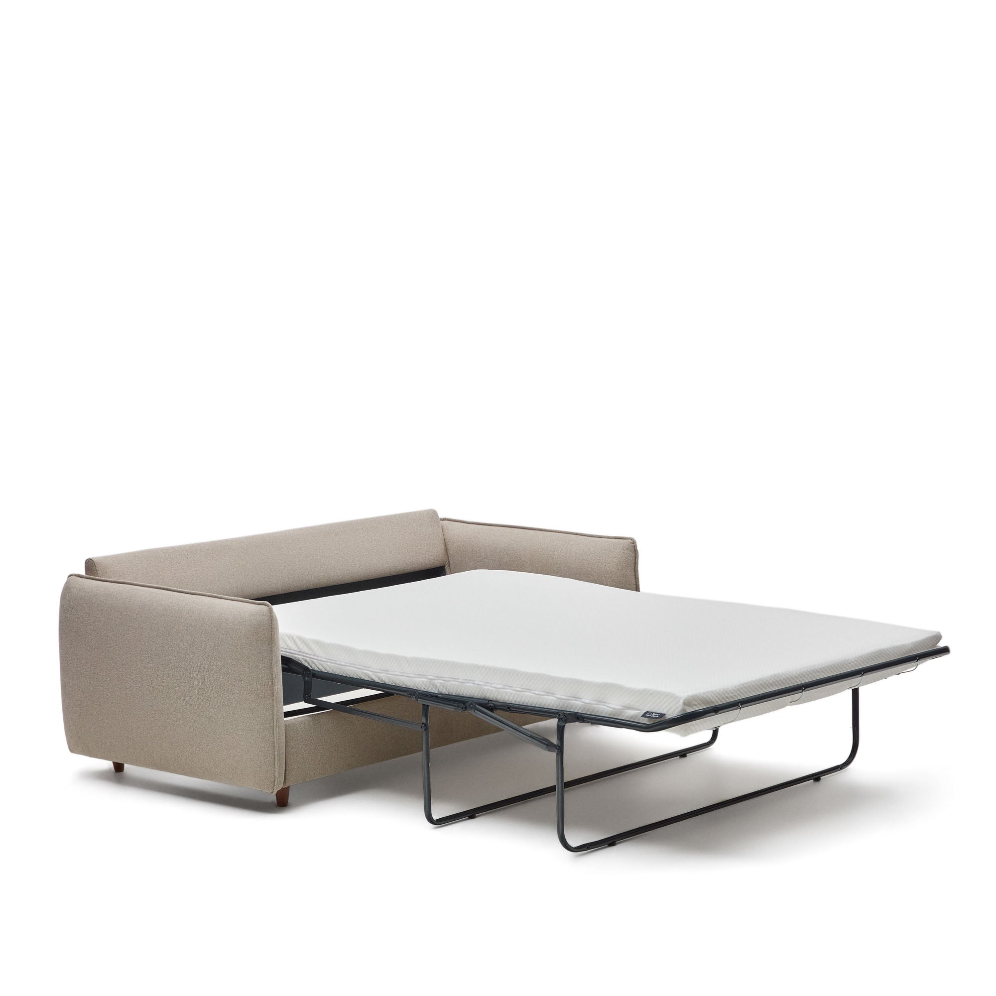 Carlota beige 2-seater sofa bed with solid beech wood legs 185cm FSC Mix Credit - Product Image