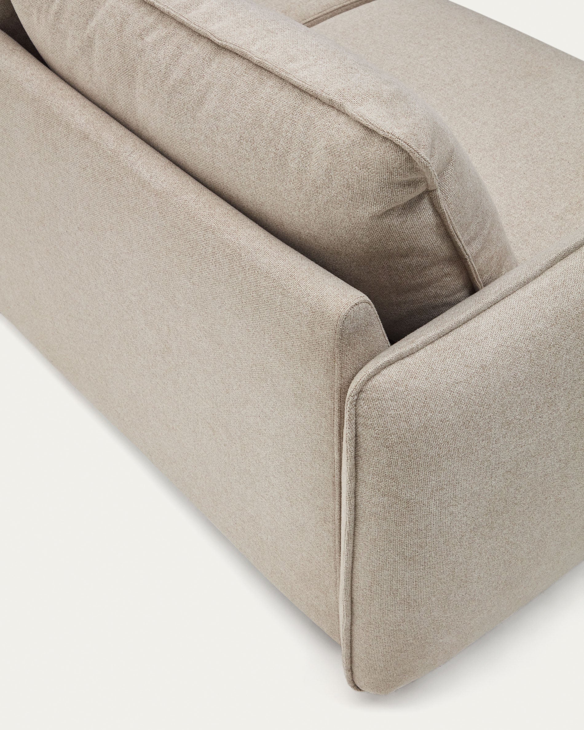 Carlota beige 2-seater sofa bed with solid beech wood legs 185cm FSC Mix Credit - Detail