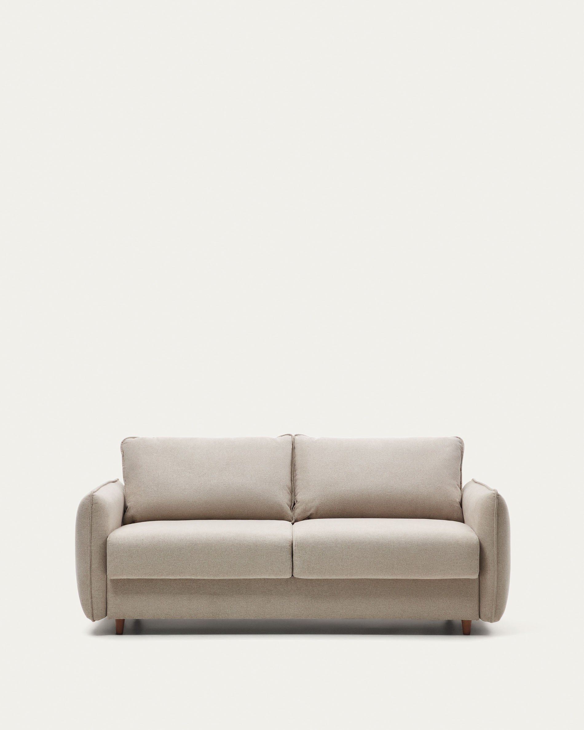 Carlota beige 2-seater sofa bed with solid beech wood legs 185cm FSC Mix Credit - Product View