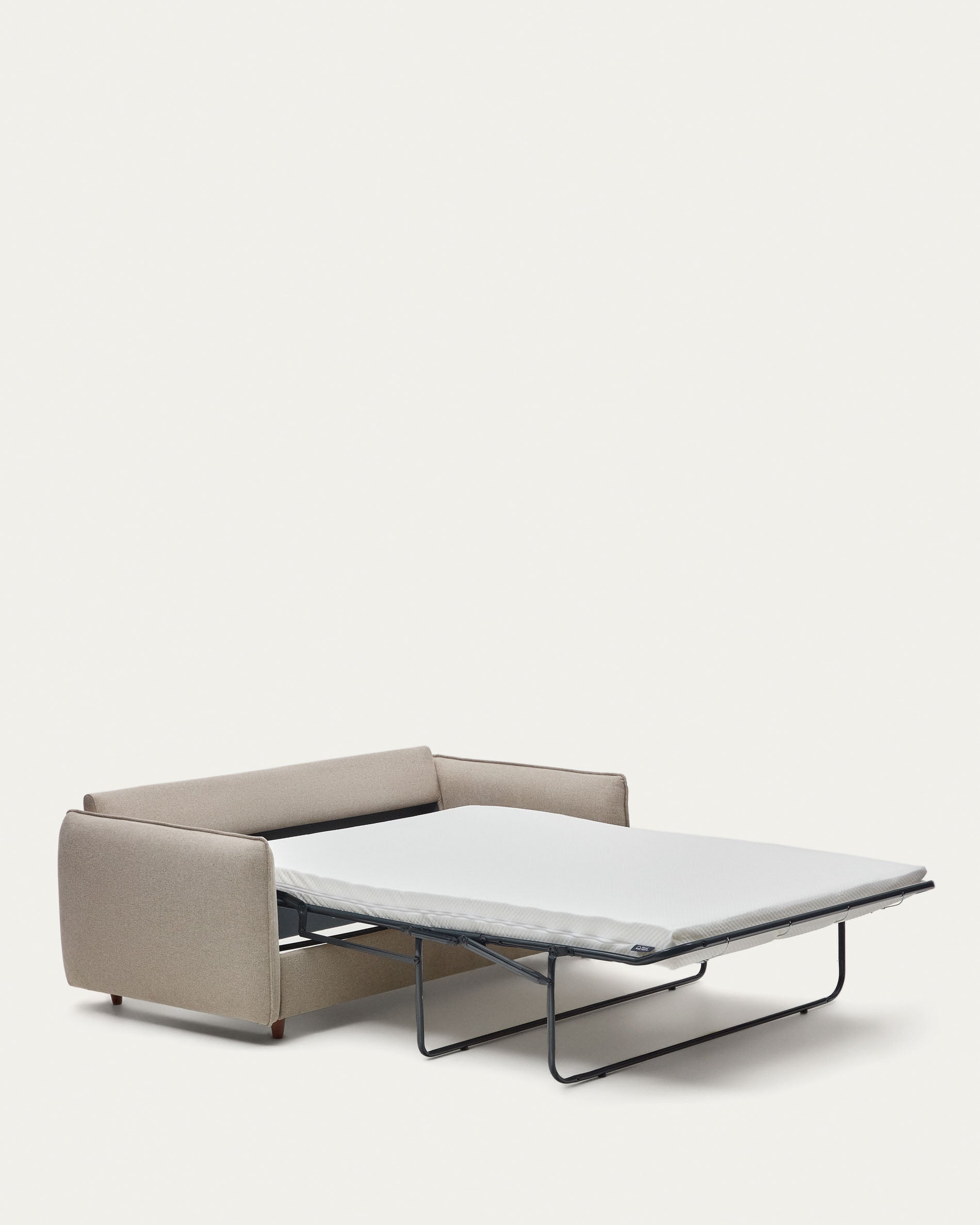 Carlota beige 2-seater sofa bed with solid beech wood legs 185cm FSC Mix Credit - Product View