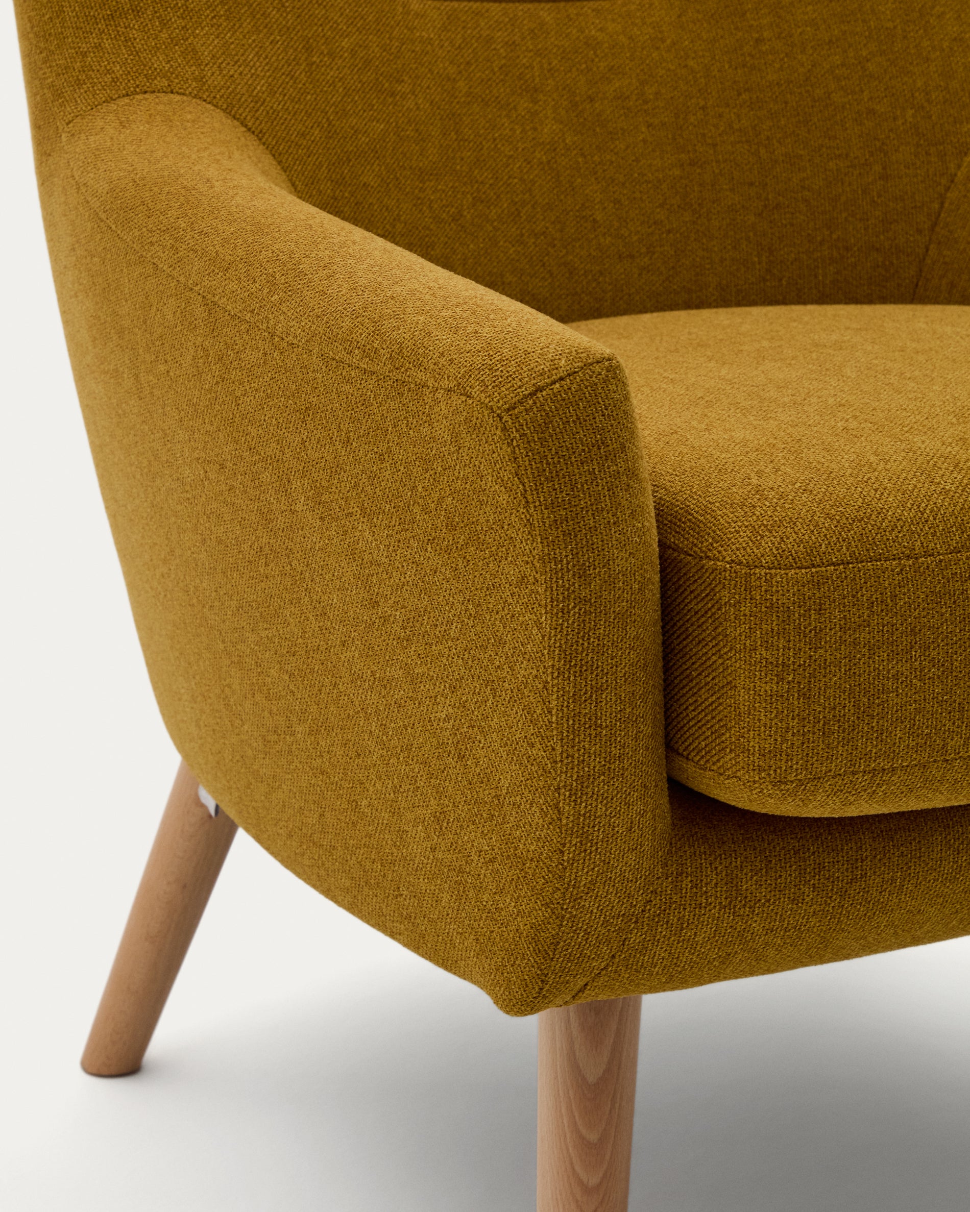 Candela mustard-coloured armchair - Detail