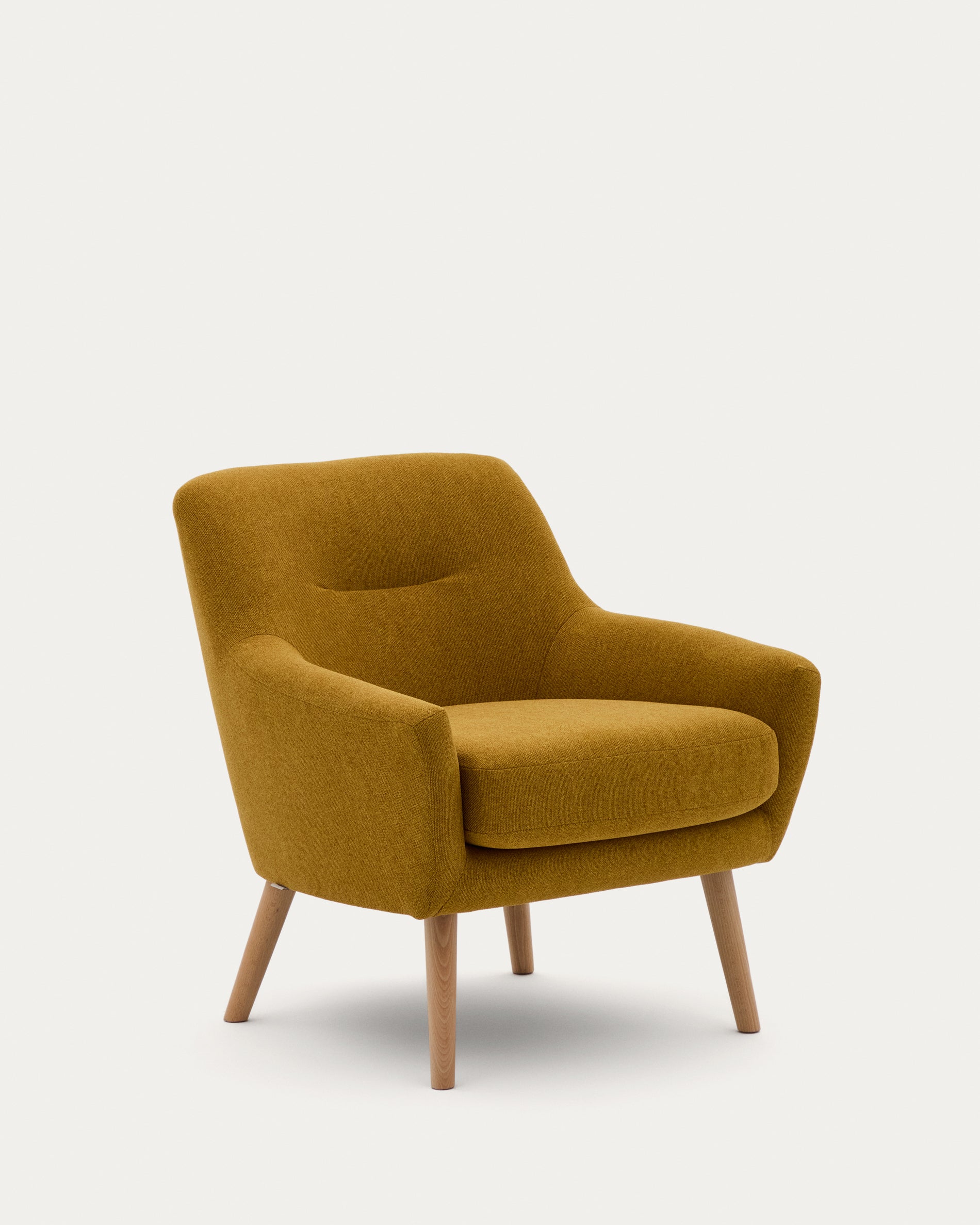 Candela mustard-coloured armchair - Product View