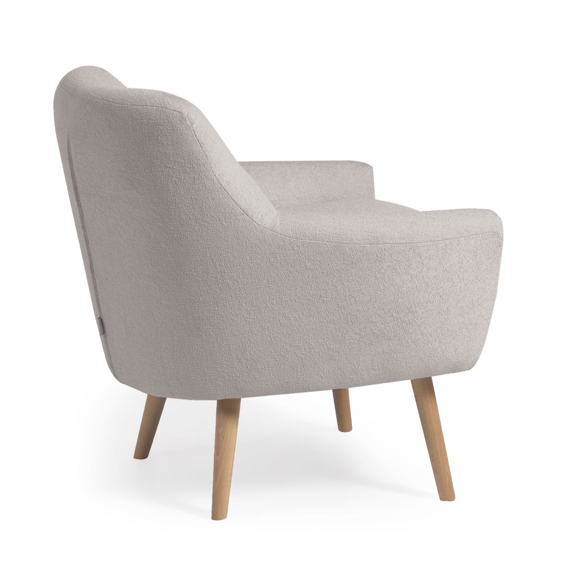 Candela armchair in grey micro bouclé FSC Mix Credit - Product Image