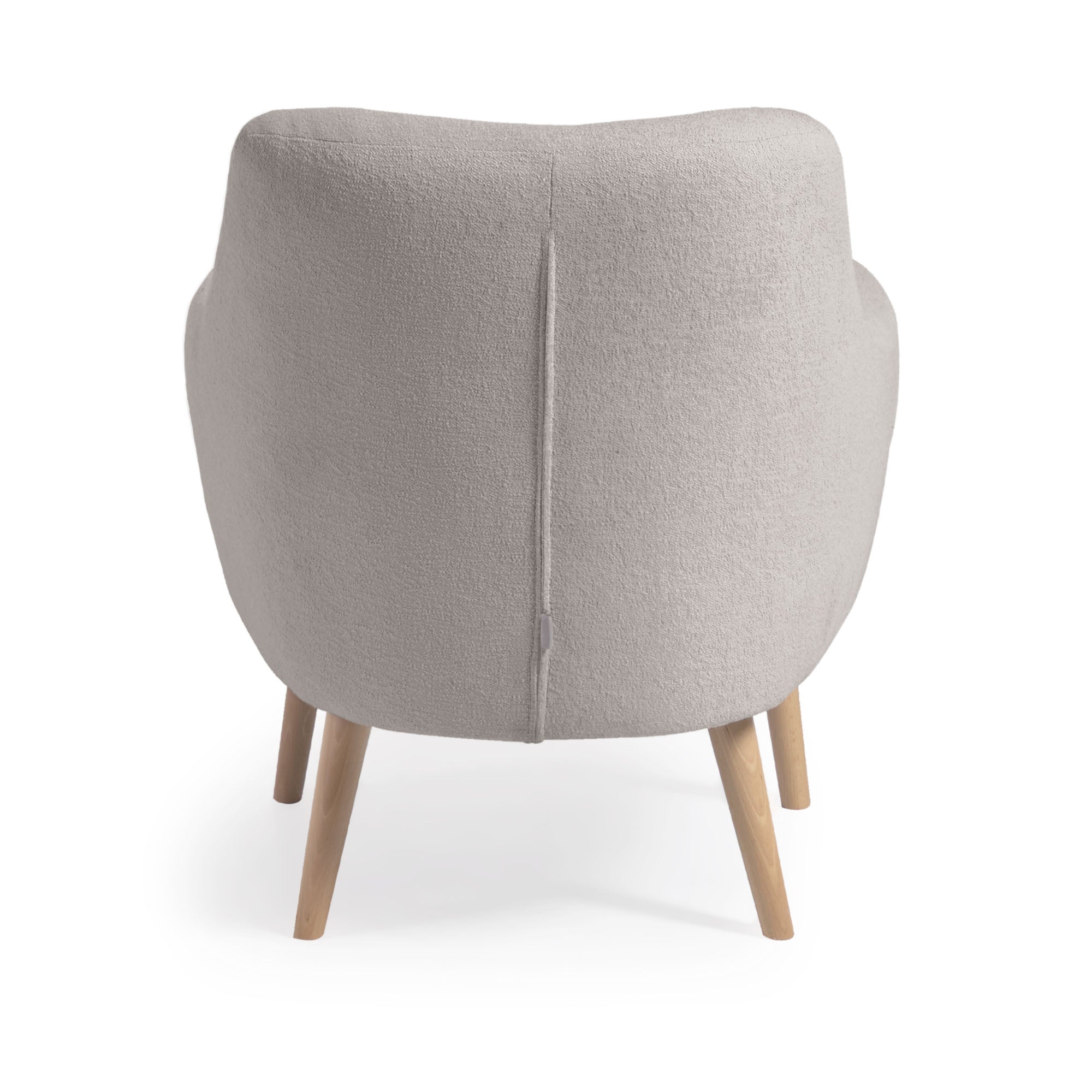 Candela armchair in grey micro bouclé FSC Mix Credit - Product Image