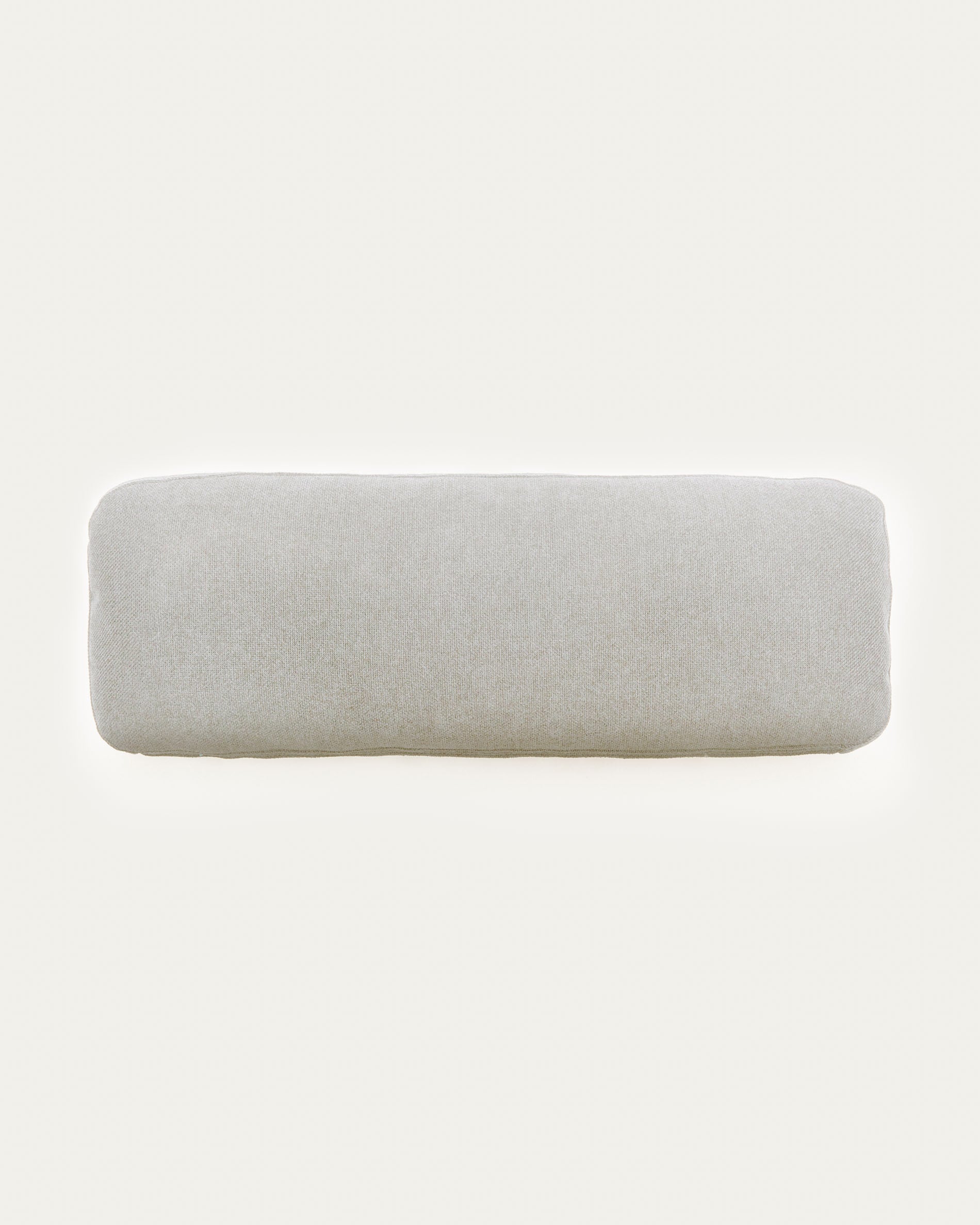 Nuala pearl-coloured chenille cushion 24 x 72cm - Product View