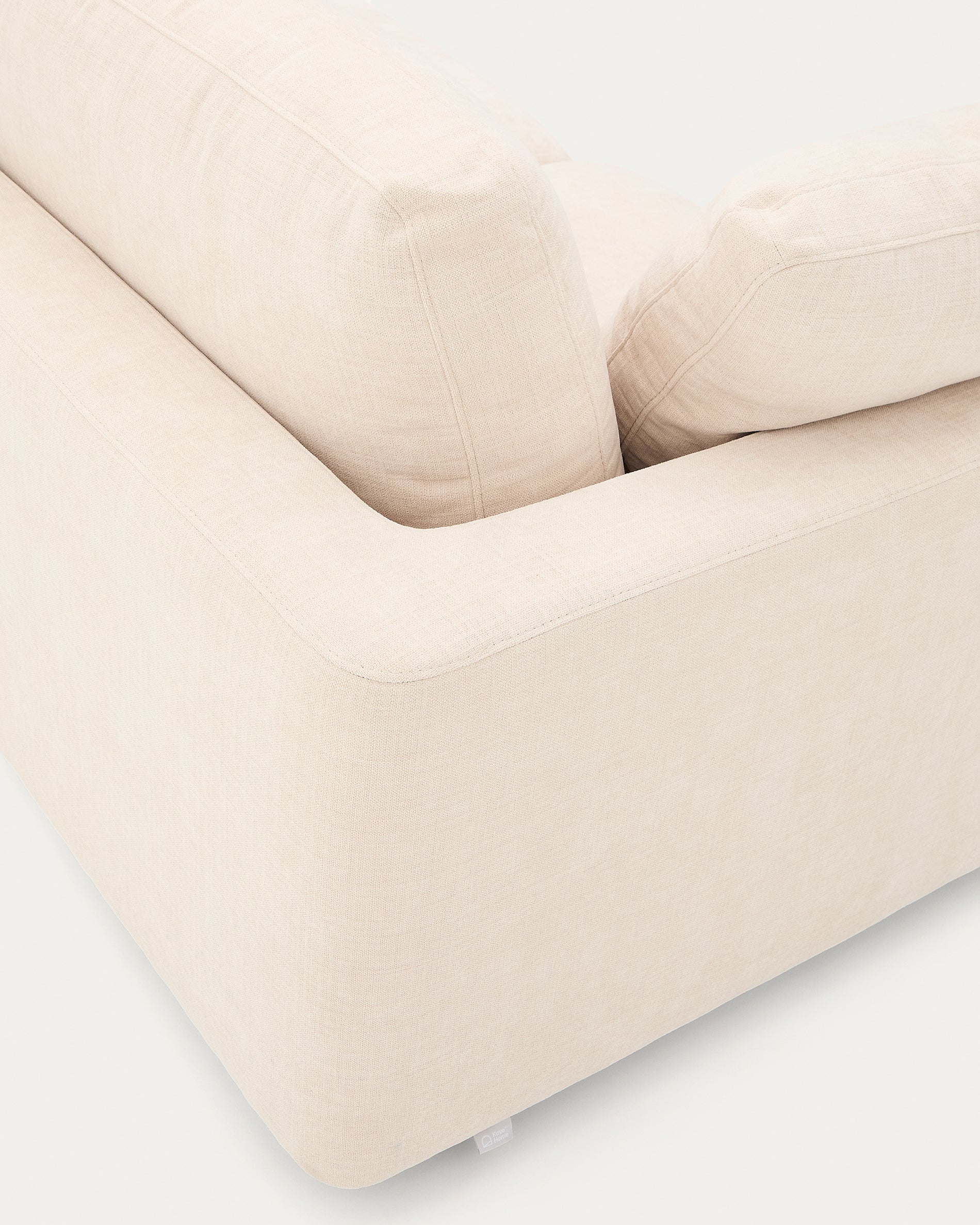 Gala 4-seater beige chenille sofa FSC Mix Credit 300cm - Detail