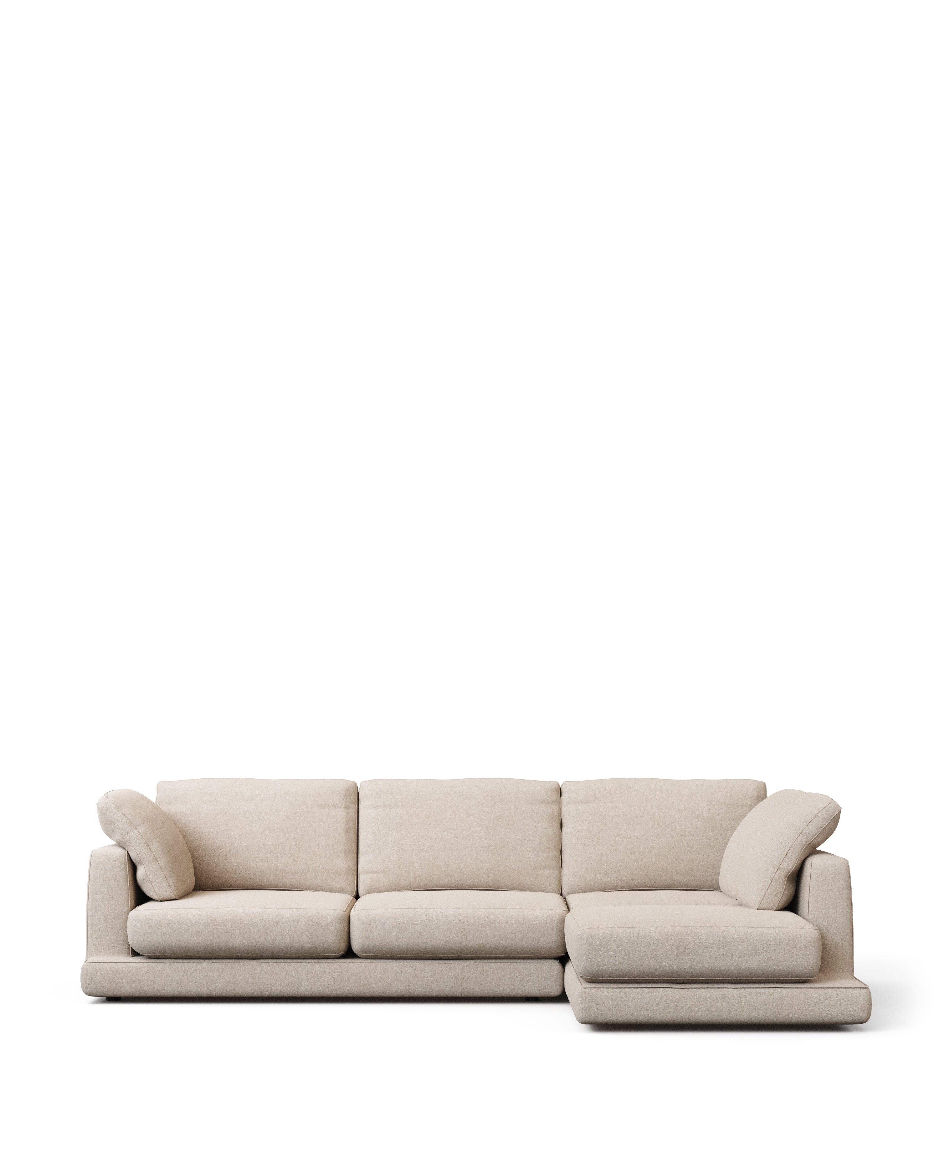 Gala 4-seater sofa with right chaise longue beige, 300cm - Product Image