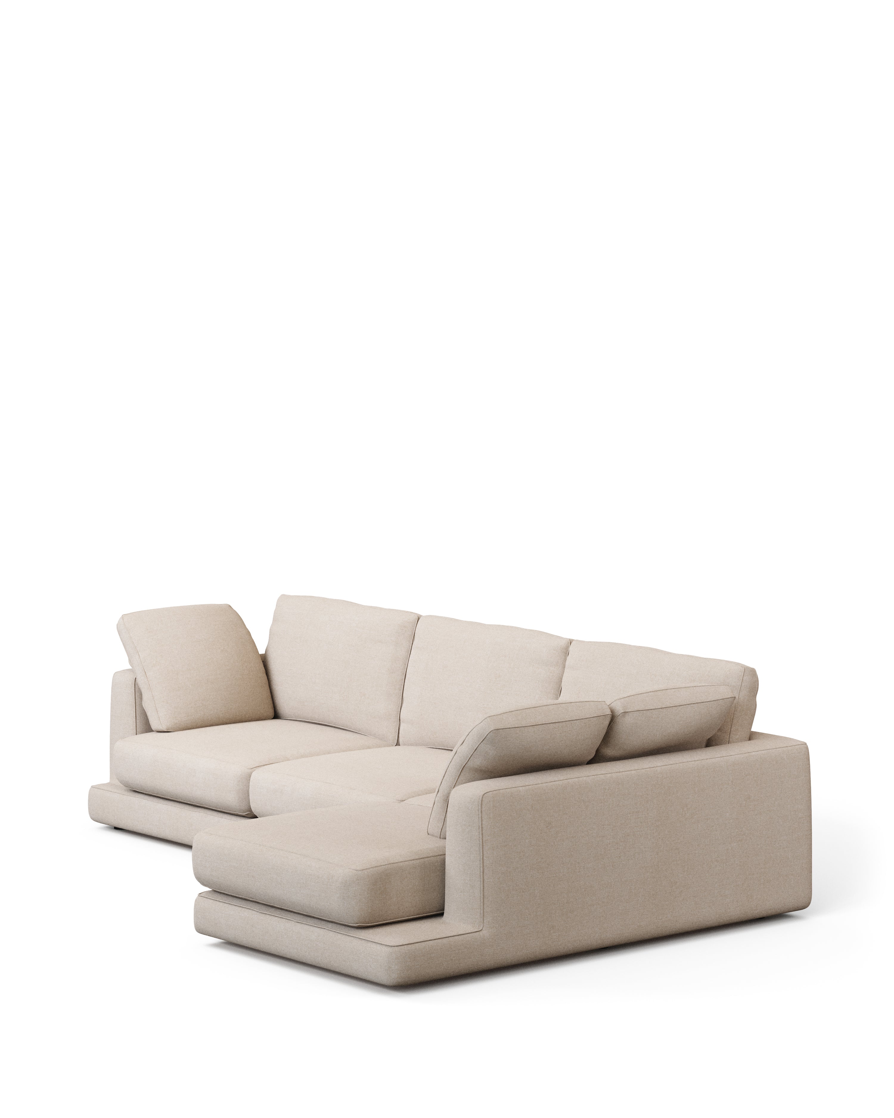 Gala 4-seater sofa with right chaise longue beige, 300cm - Product Image