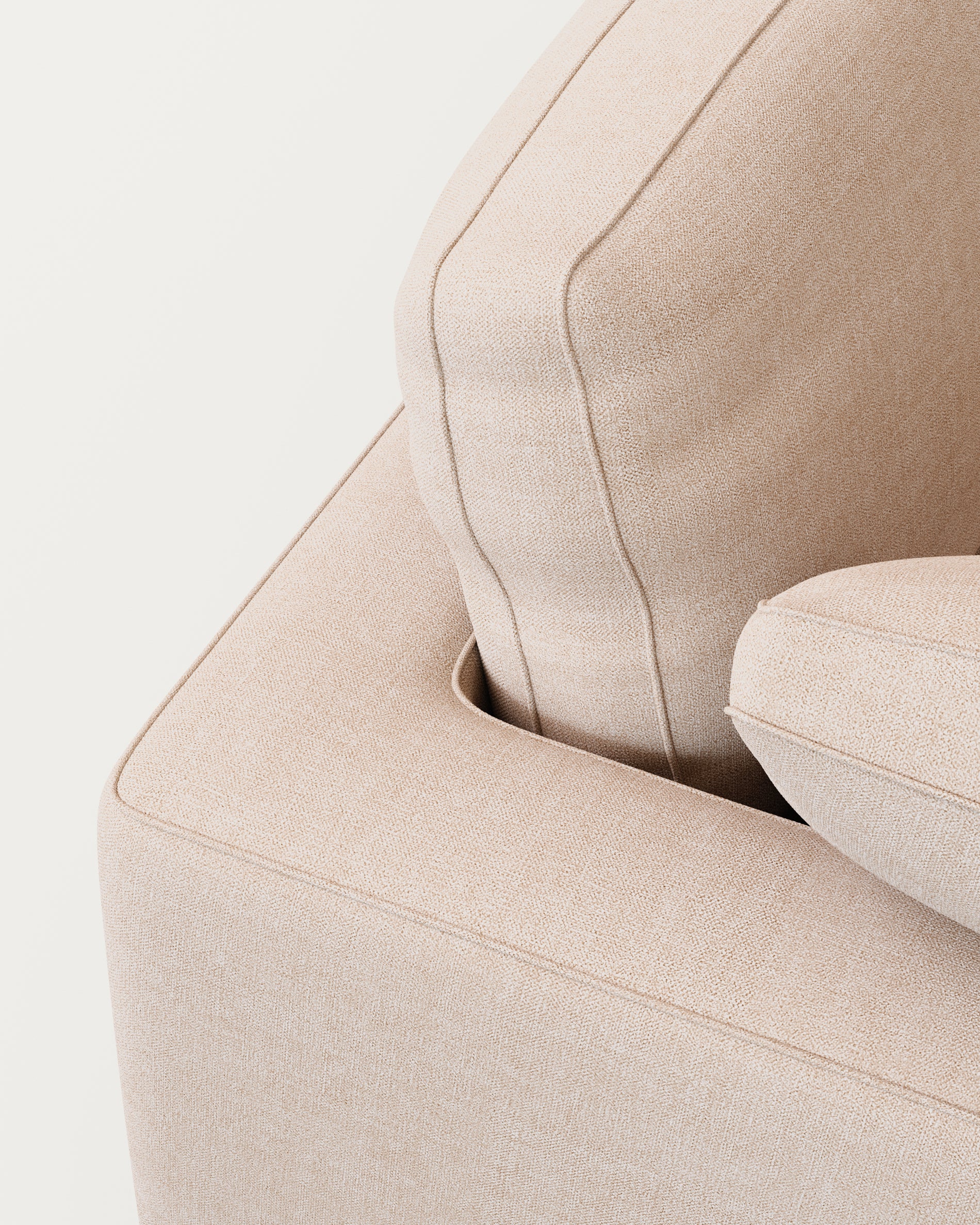 Gala 4-seater sofa with right chaise longue beige, 300cm - Detail