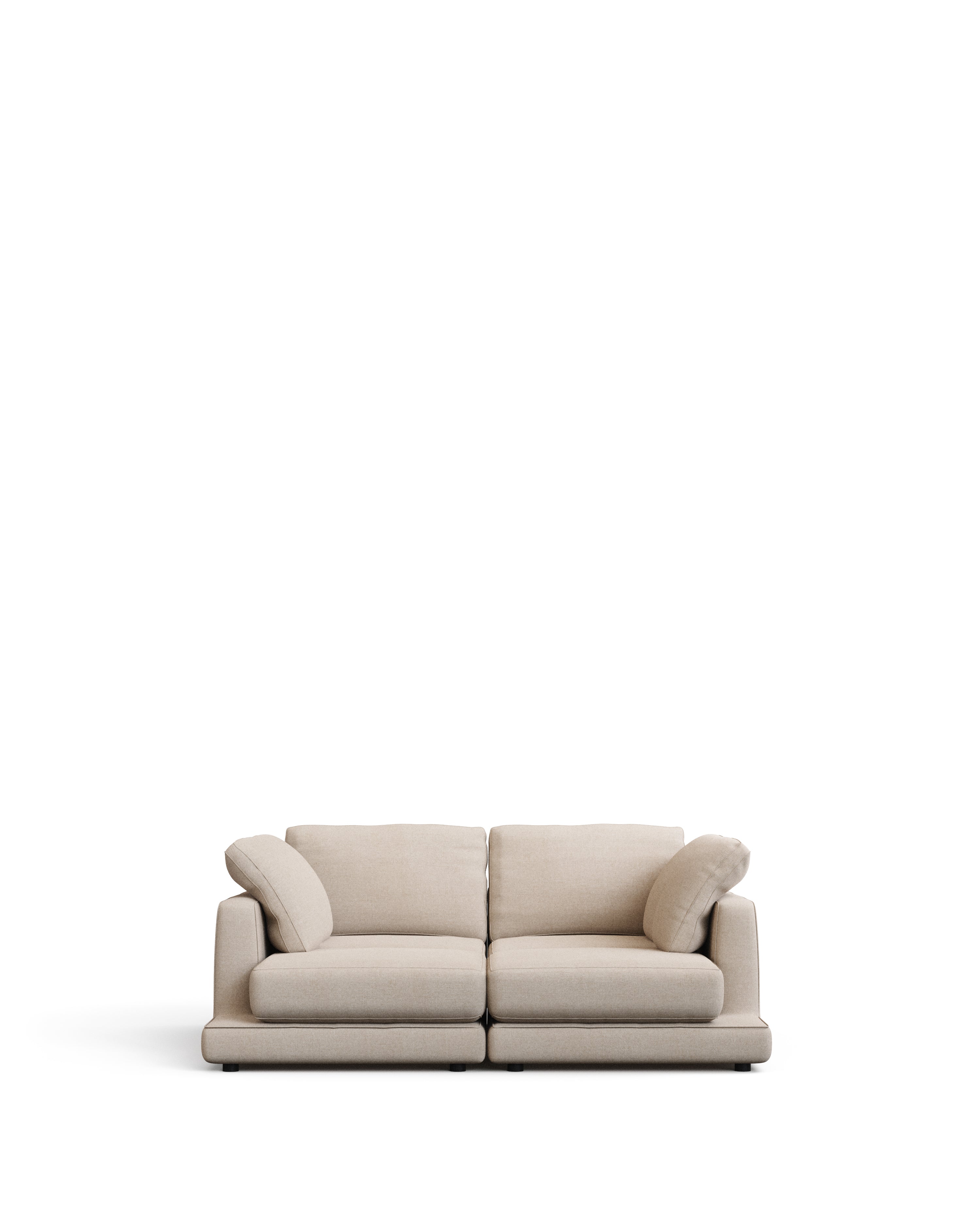 Gala 3-seater sofa with double chaise longue beige, 210cm - Product Image