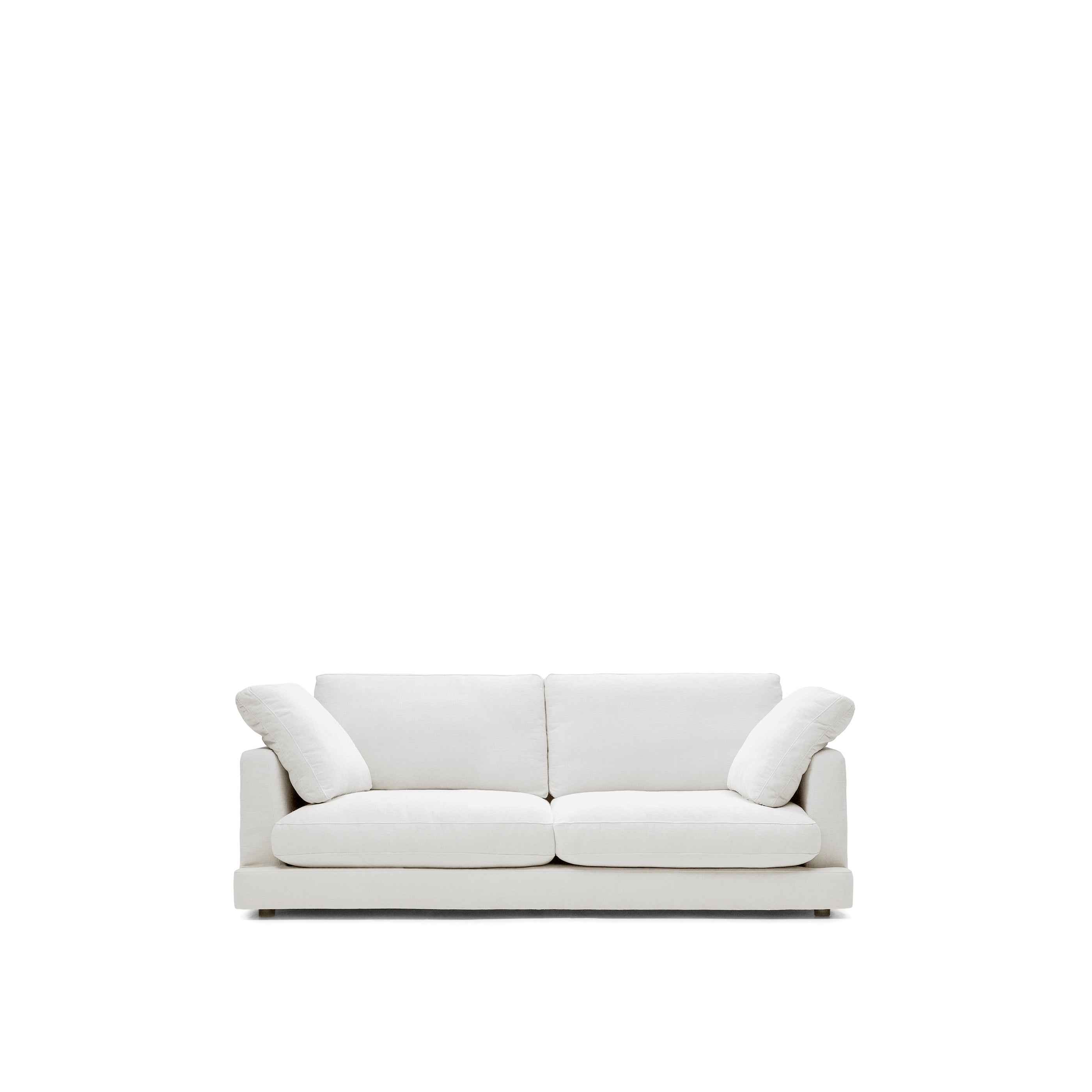 Gala 3-seater white chenille sofa FSC Mix Credit 210cm - Product Image