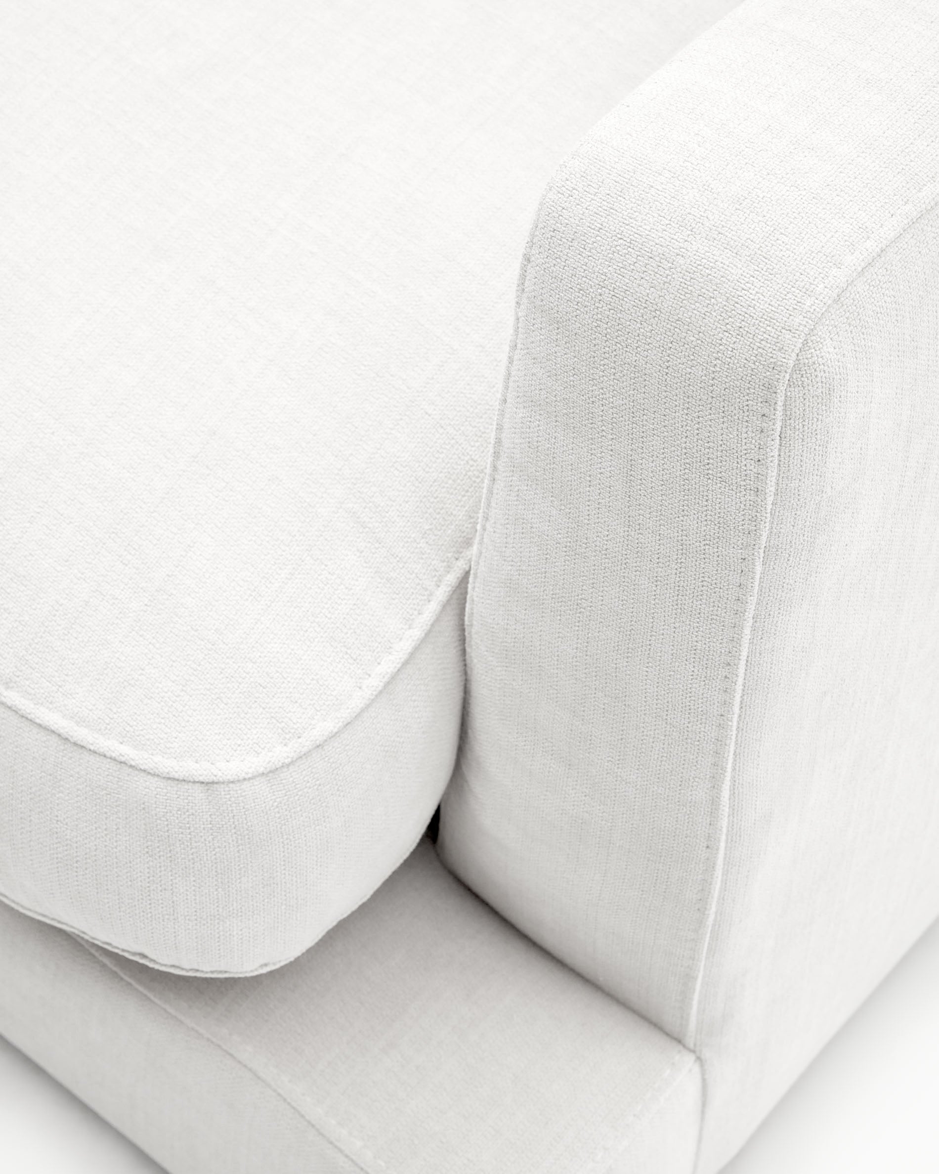 Gala 3-seater white chenille sofa FSC Mix Credit 210cm - Detail