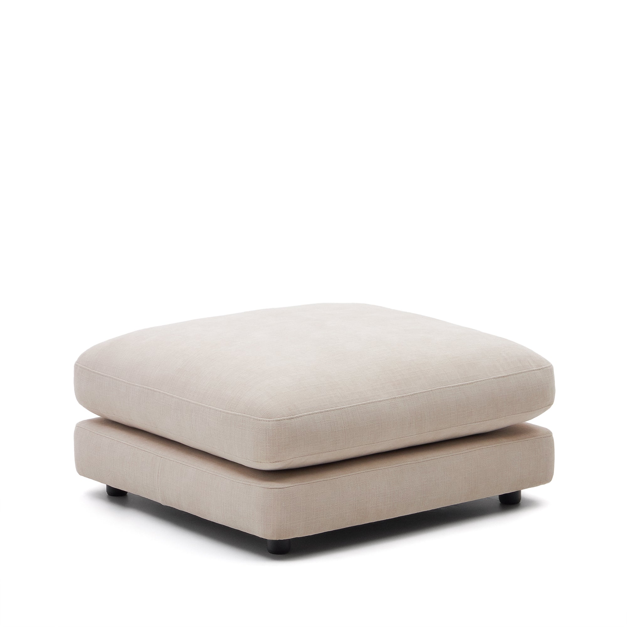 Gala beige chenille footrest FSC Mix Credit 90 x 90cm - Product Image