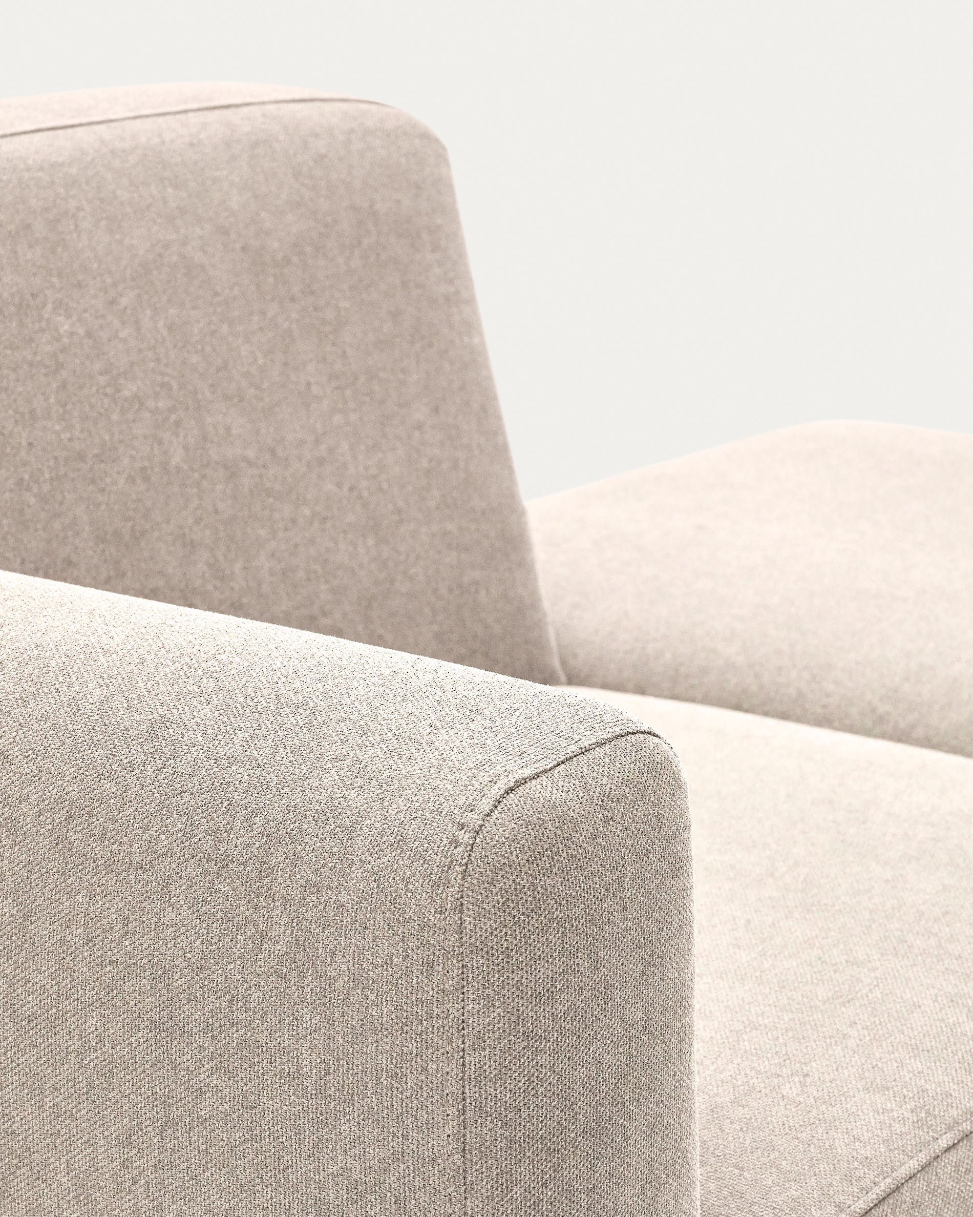 Neom 1 seater modular sofa with back module in beige, 169 cm FSC Mix Credit - Detail