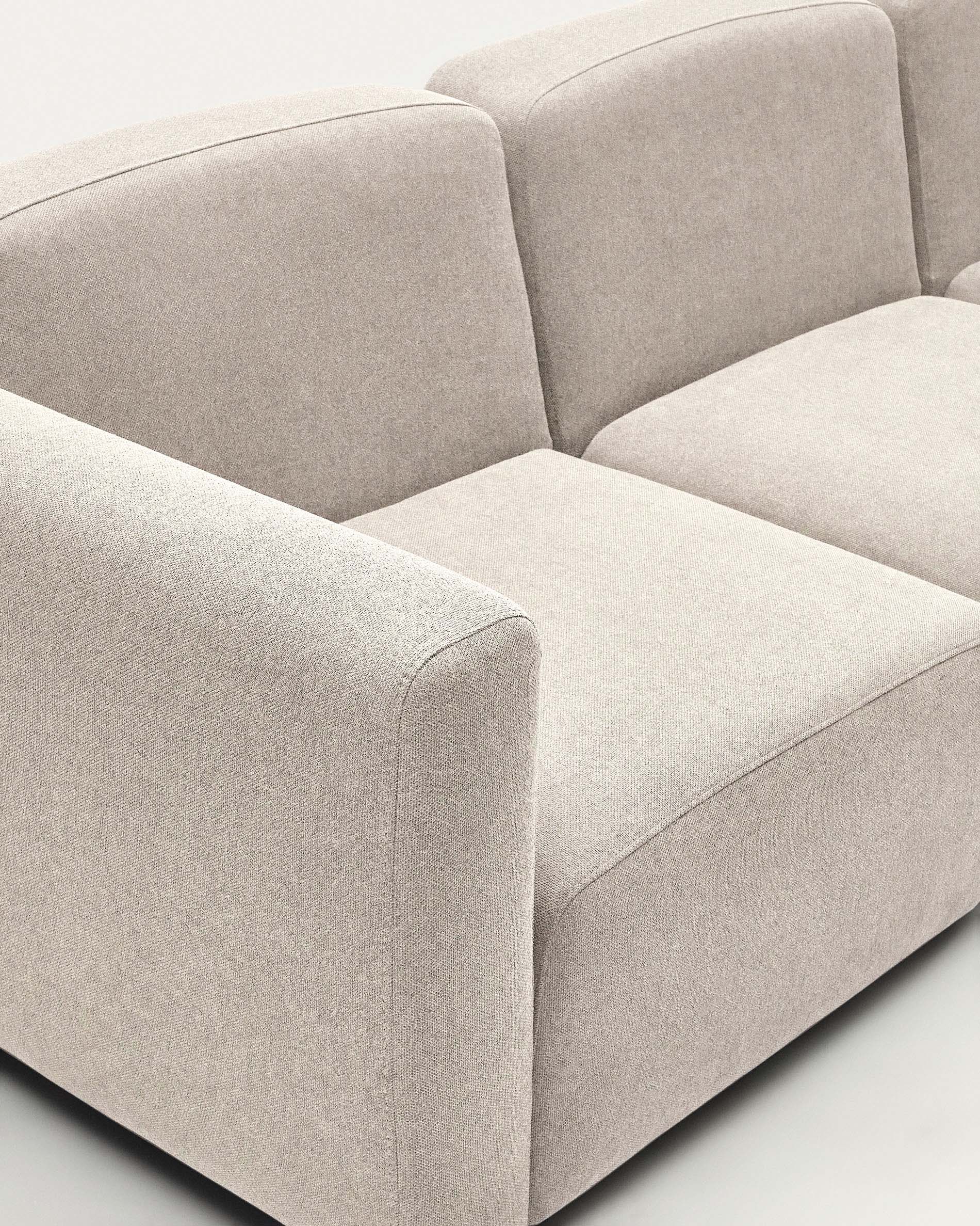 Neom 3 seater modular sofa in beige, 263 cm FSC Mix Credit - Detail