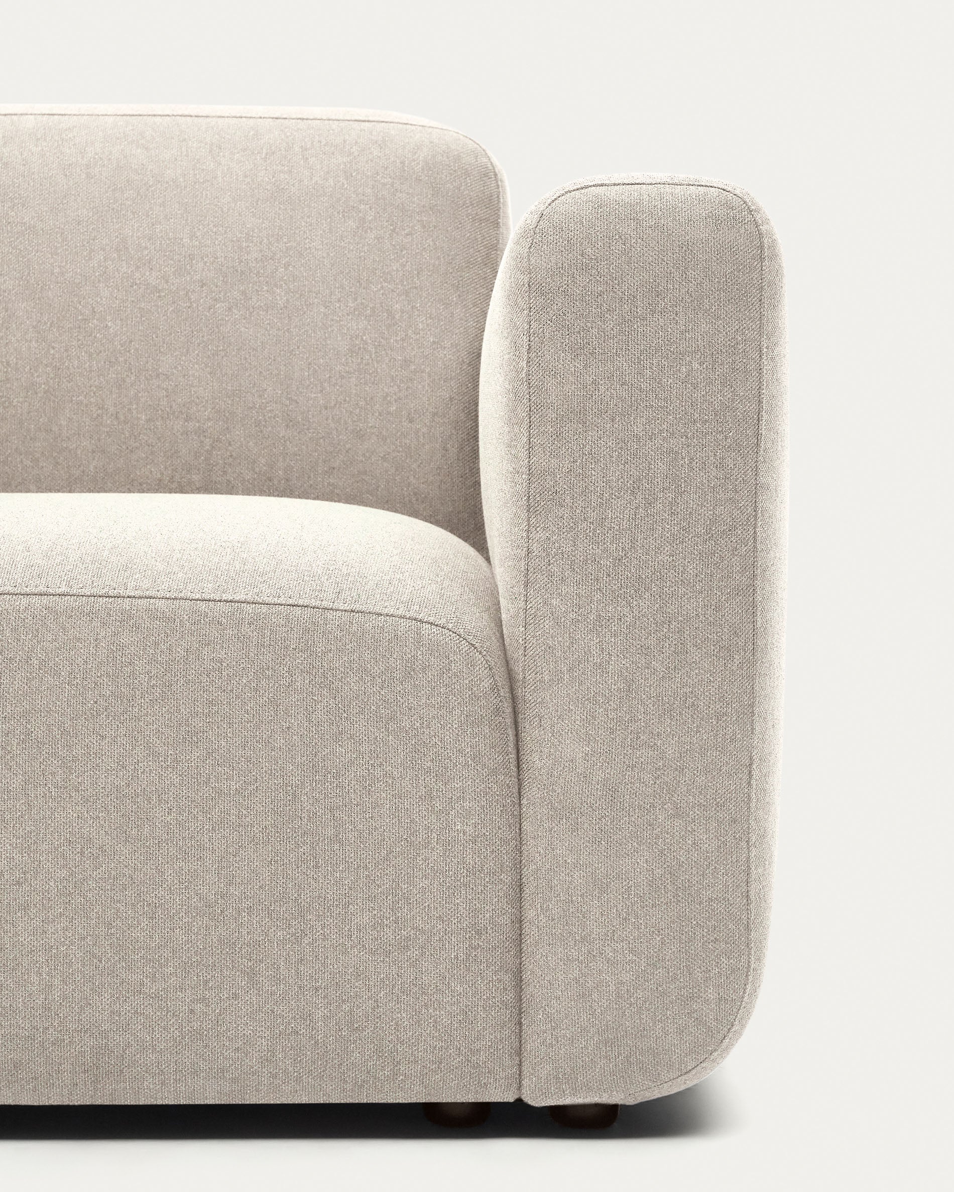 Neom 3 seater modular sofa in beige, 263 cm FSC Mix Credit - Detail
