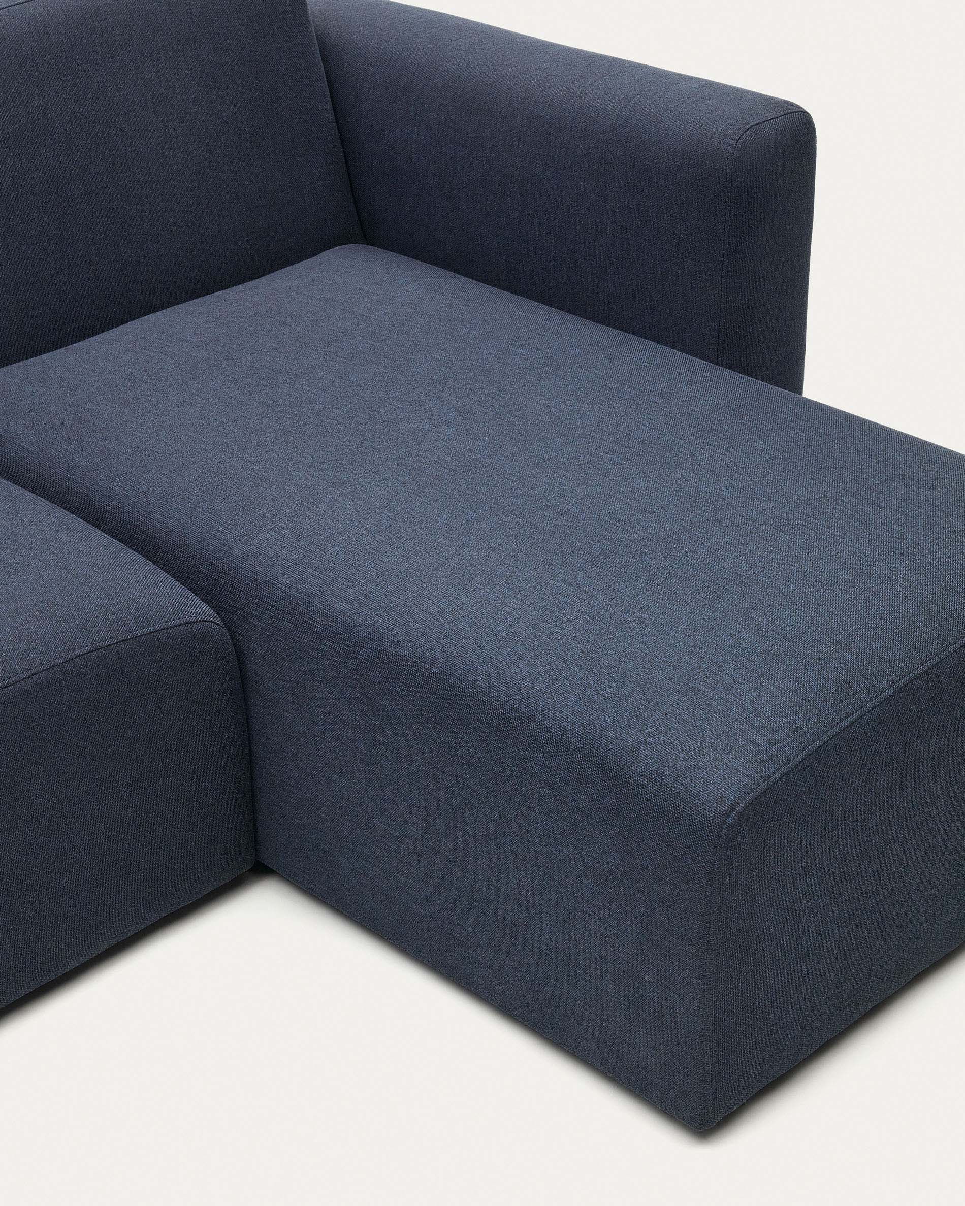 Neom 3 seater modular sofa, right/left chaise longue in blue, 263 cm FSC Mix Credit - Detail