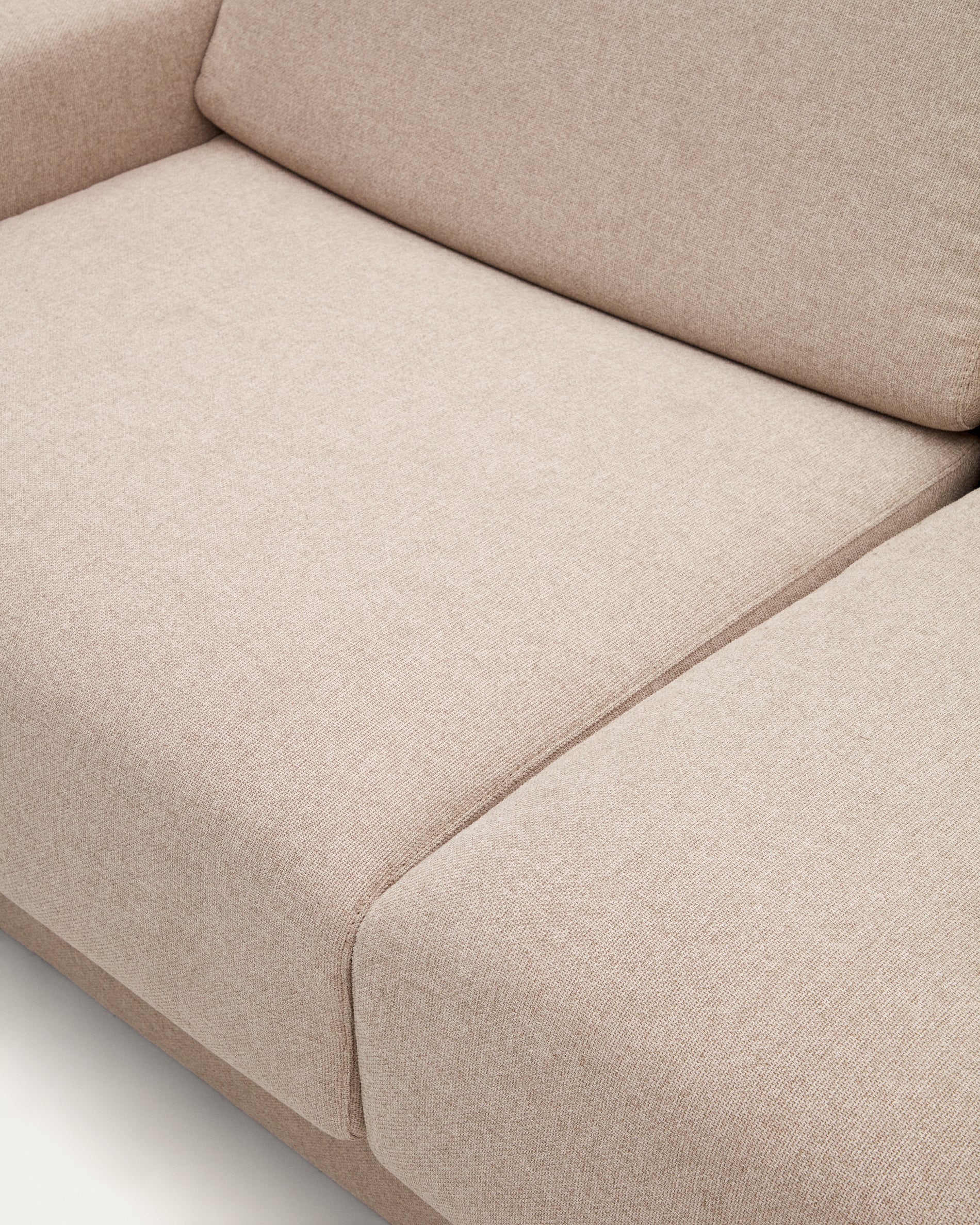 Anley beige 3-seater sofa bed with solid beech wood legs 224cm FSC Mix Credit - Detail