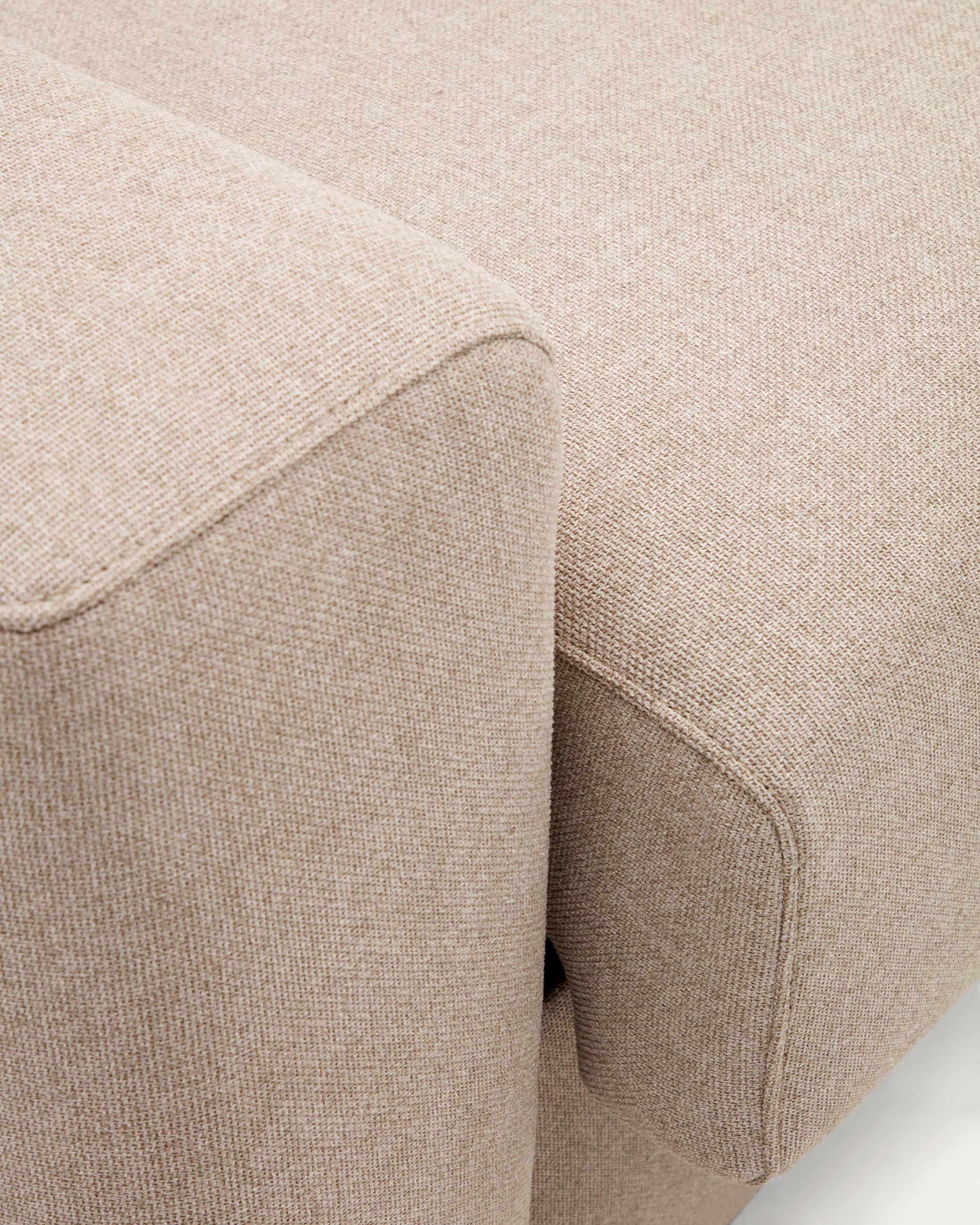 Anley beige 3-seater sofa bed with solid beech wood legs 224cm FSC Mix Credit - Detail