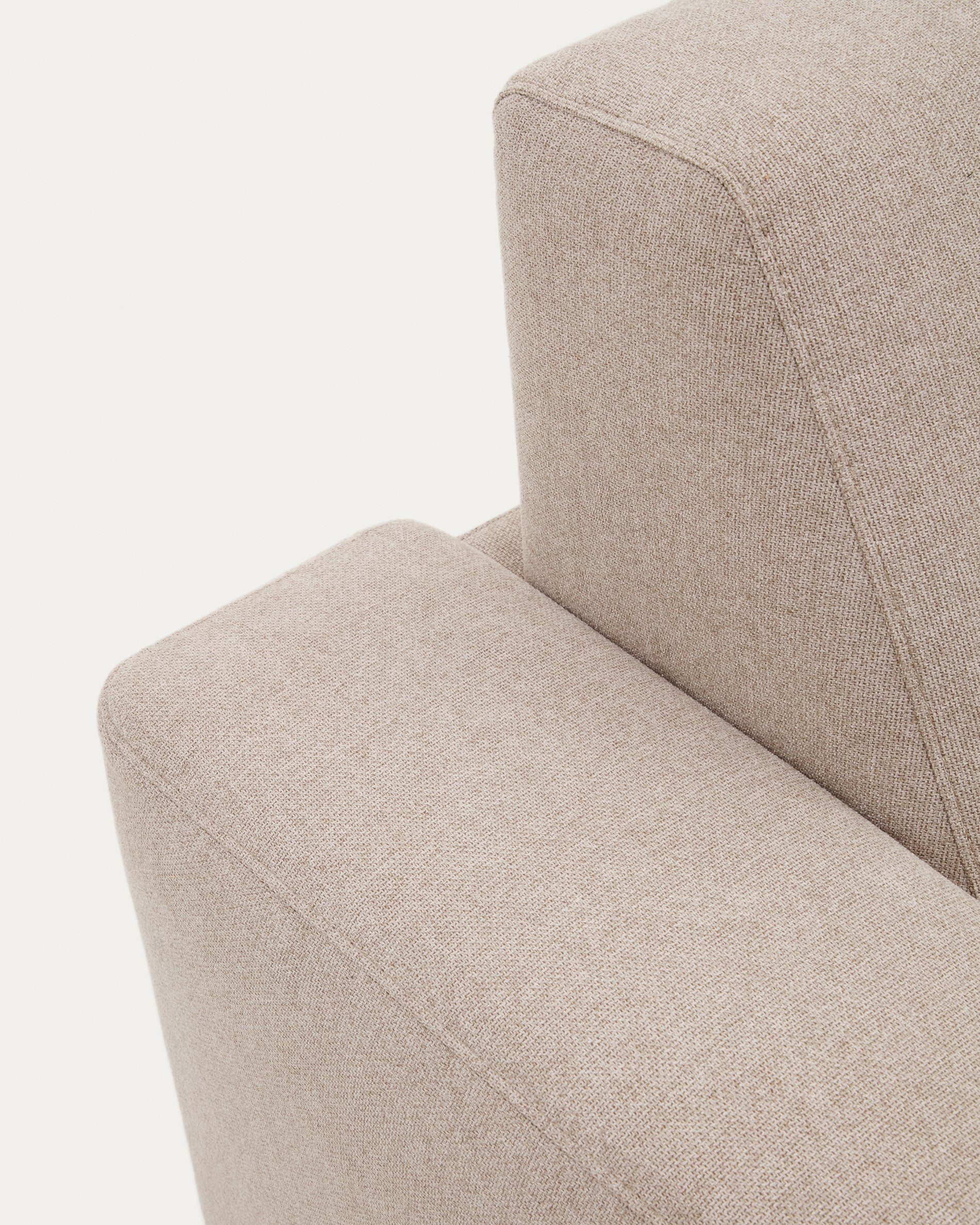 Anley beige 3-seater sofa bed with solid beech wood legs 224cm FSC Mix Credit - Detail
