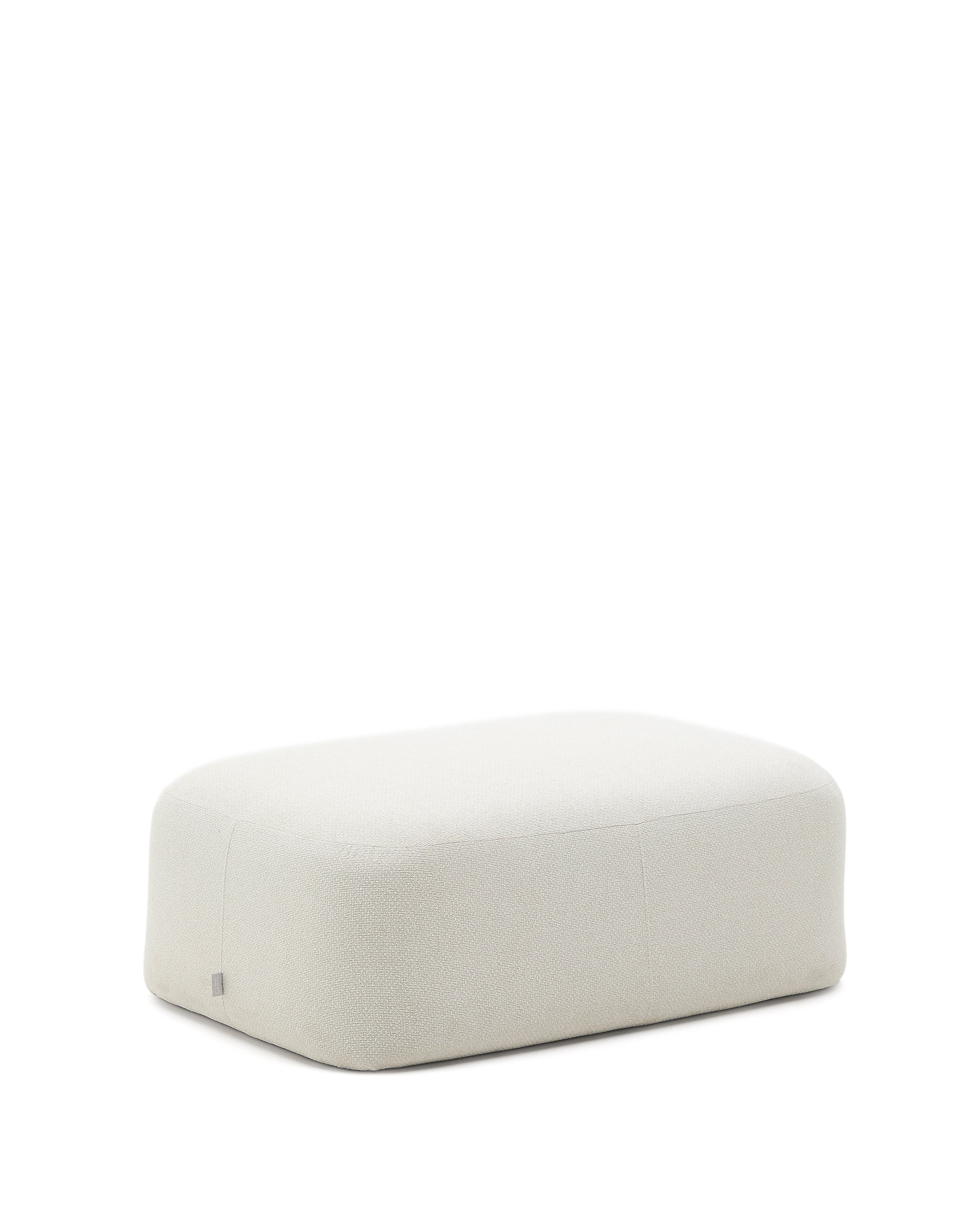 Martina ecru chenille footrest 123 x 85cm - Product Image