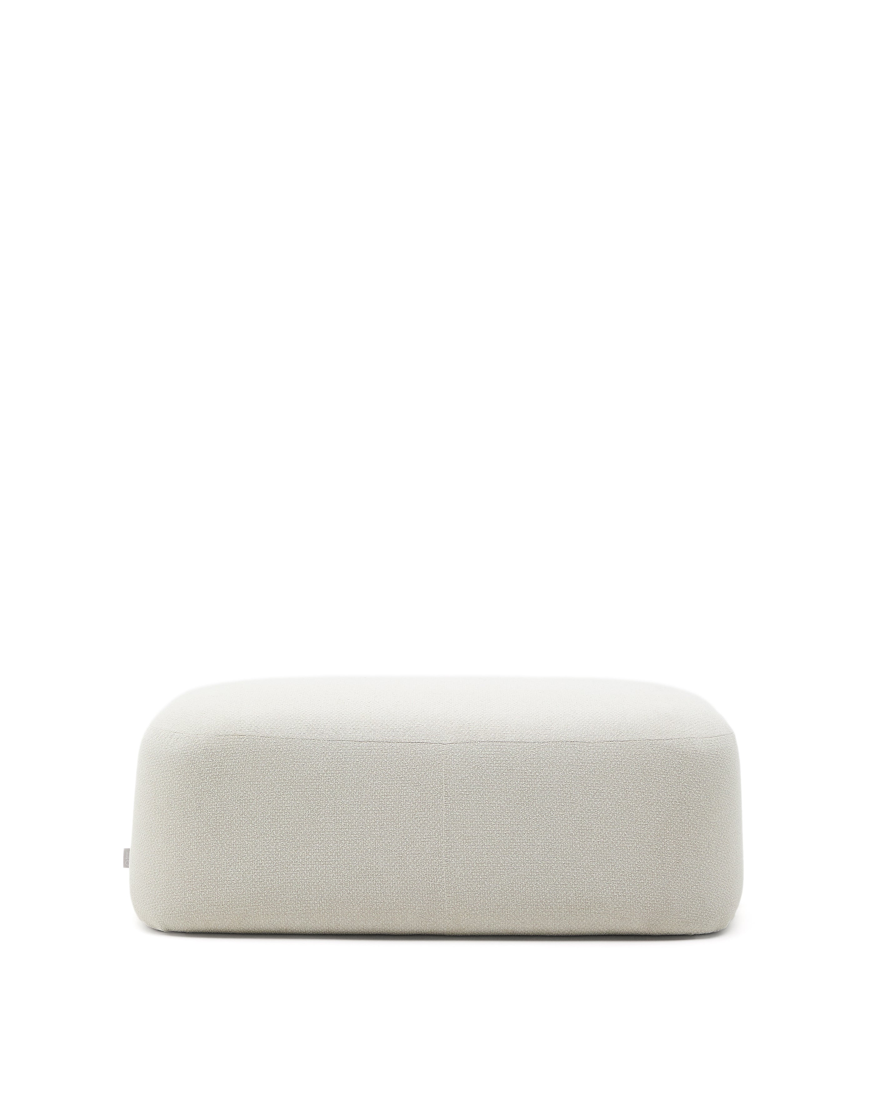 Martina ecru chenille footrest 123 x 85cm - Product Image