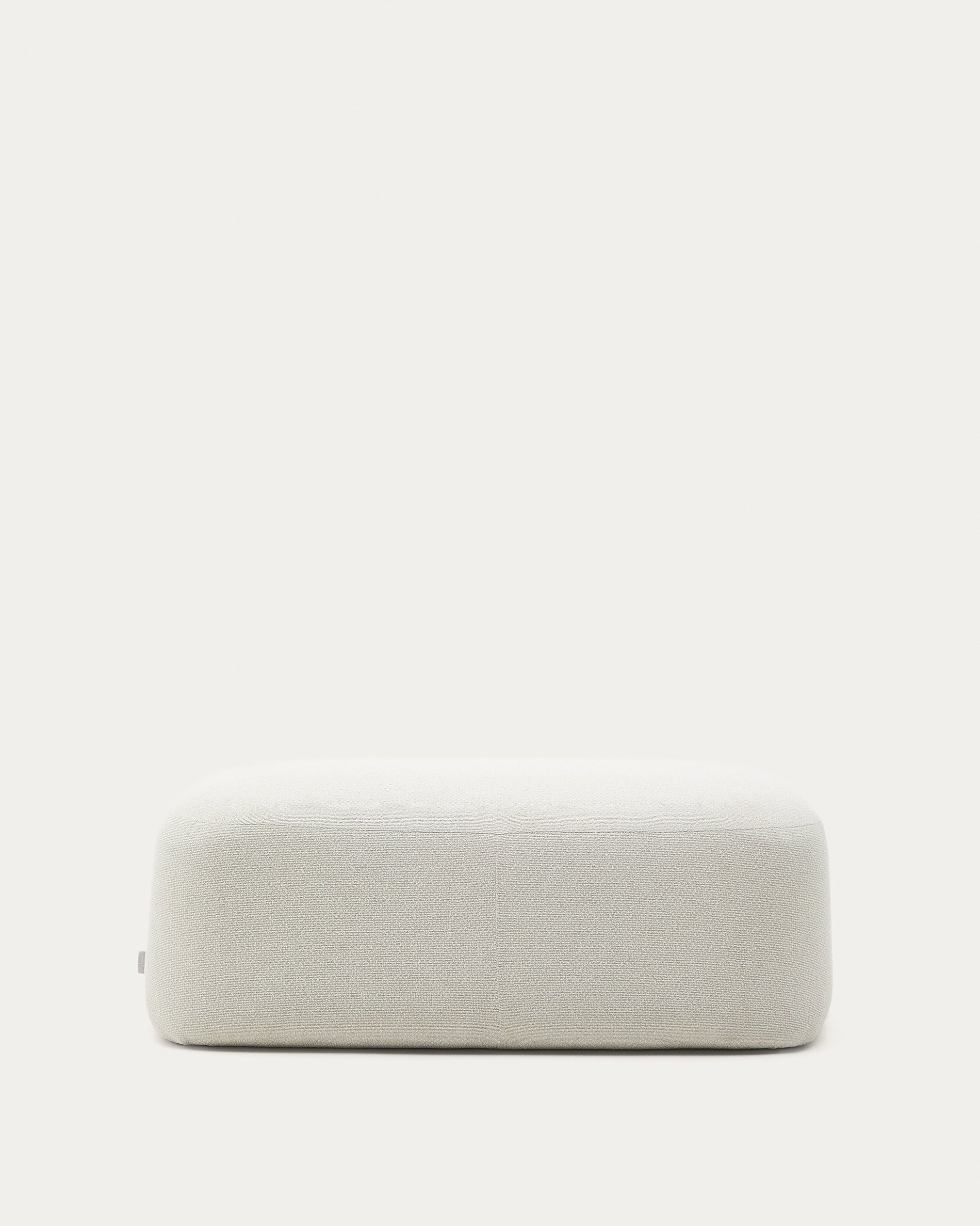 Martina ecru chenille footrest 123 x 85cm - Product View