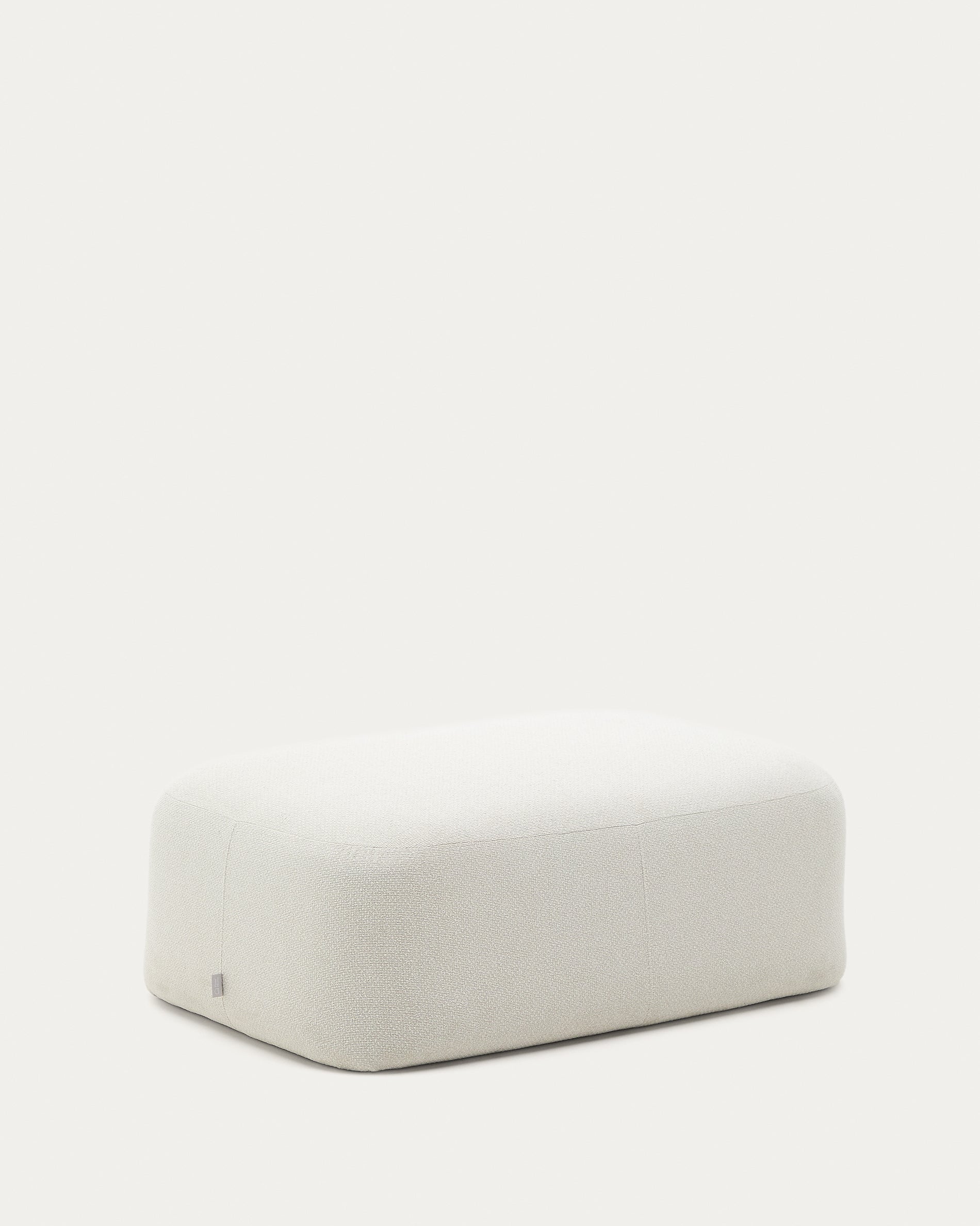 Martina ecru chenille footrest 123 x 85cm - Product View