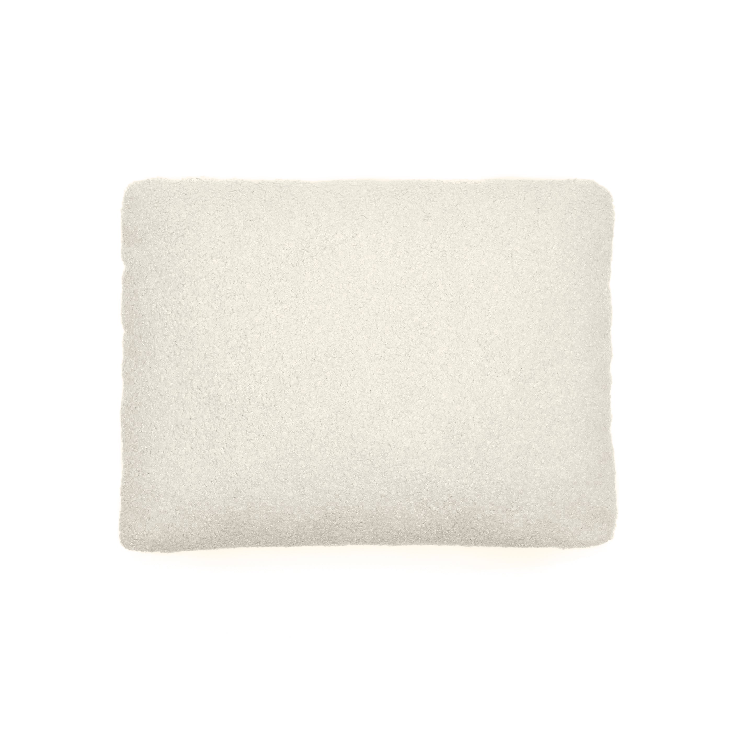 Martina ecru bouclé cushion 47 x 36cm - Product Image
