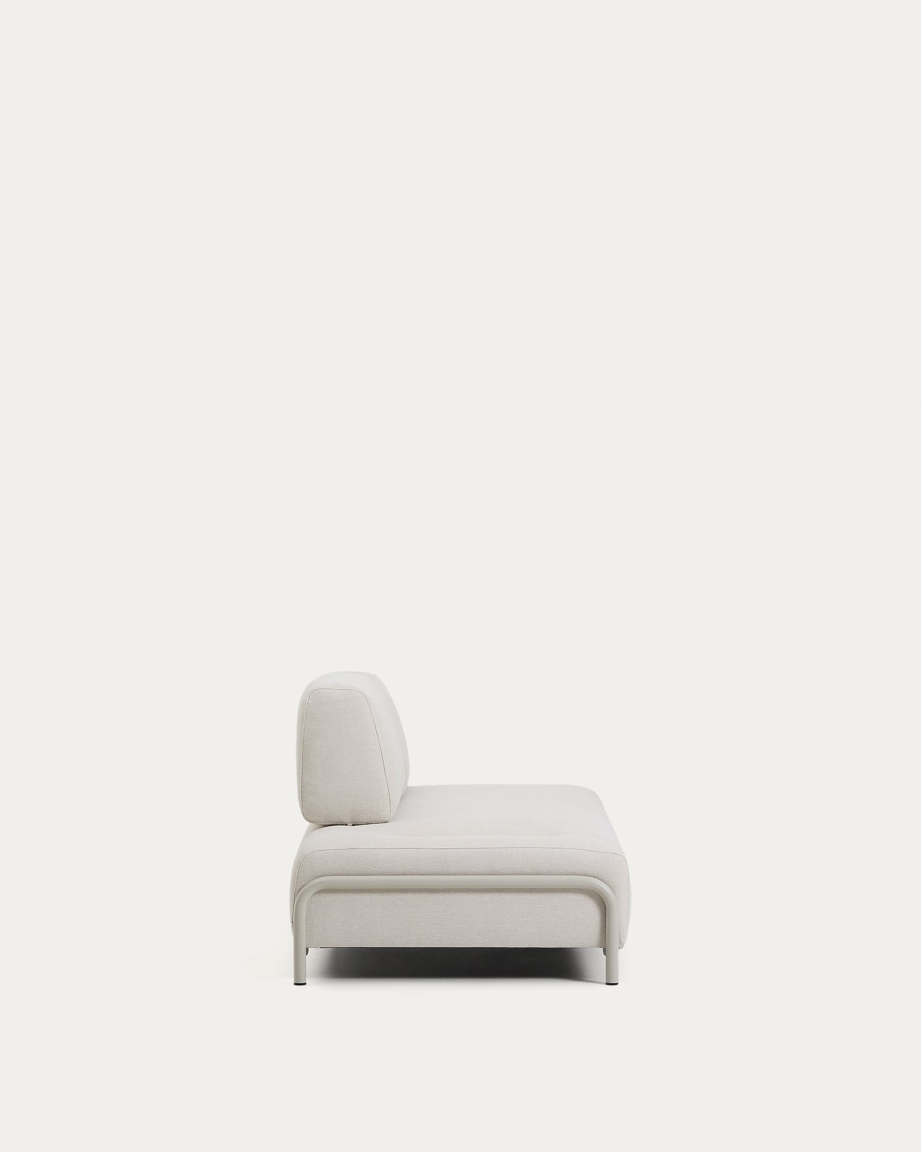 Compo 2-seater module in ecru chenille with beige metal frame 200 cm FSC Mix Credit - Product View
