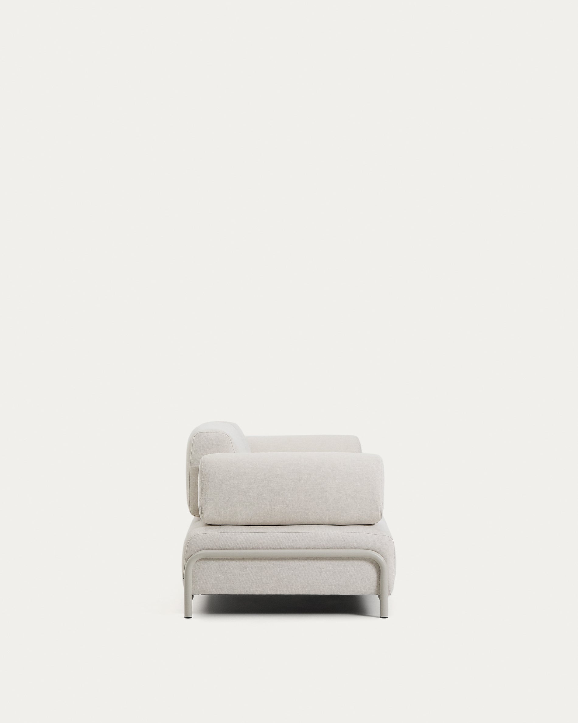 Compo 2-seater sofa in ecru chenille with beige metal frame 200 cm FSC Mix Credit - Product View