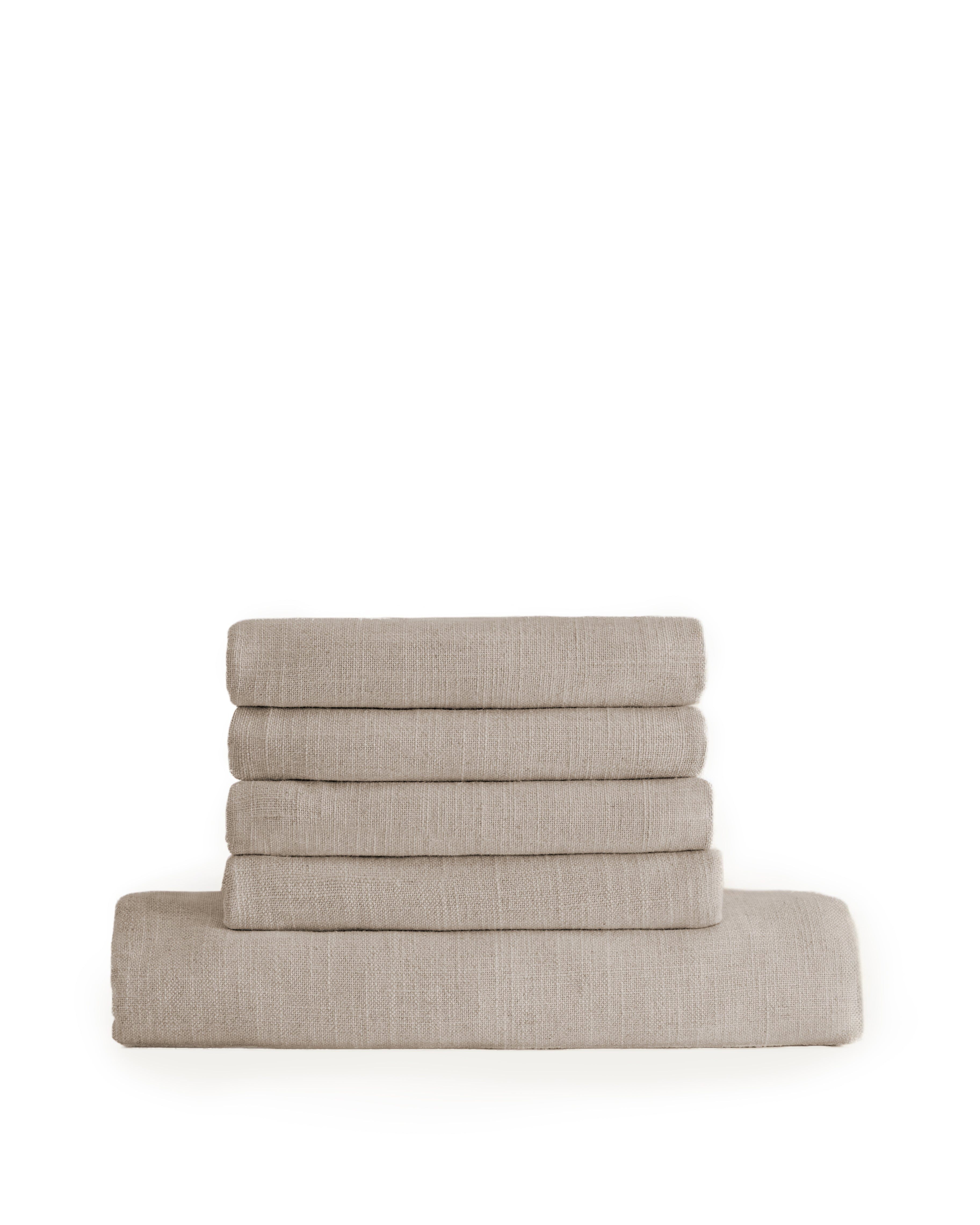 Anarela 3 seater sofa cover in beige linen - Product Image