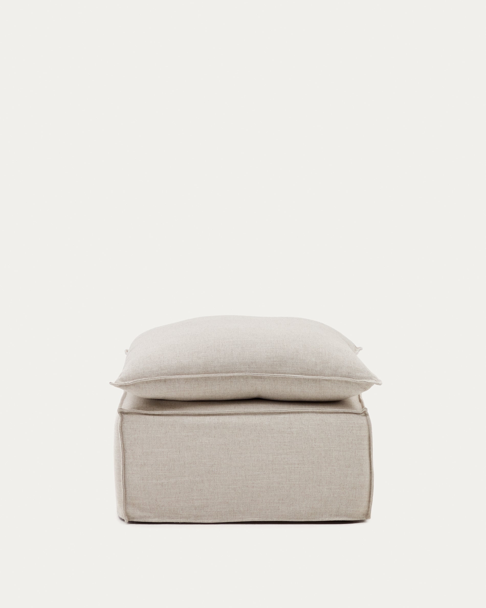 Anarela linen pouffe cover, 80 x 80 cm - Product View