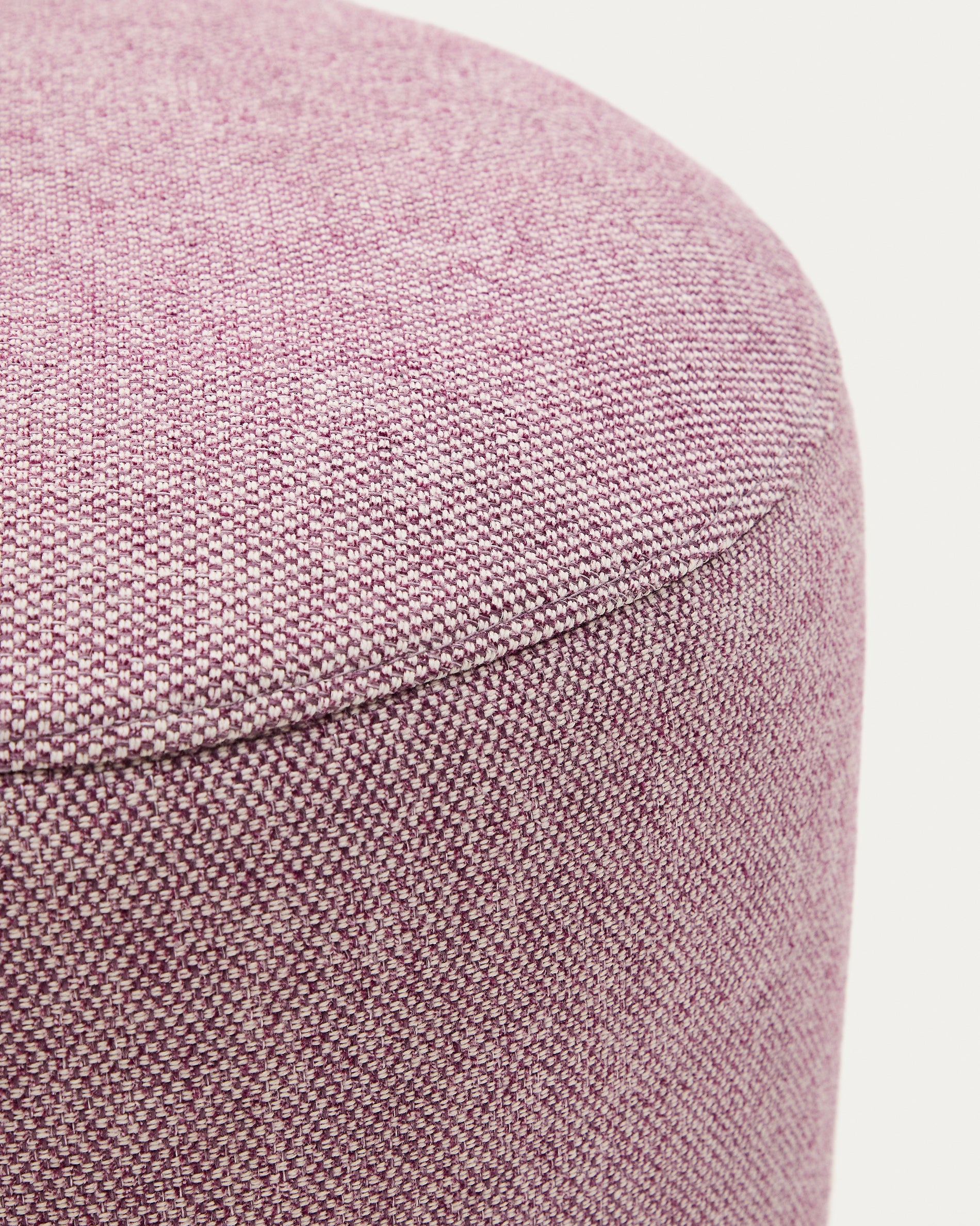 Kaeli purple footrest with removable cover Ø43cm - Detail