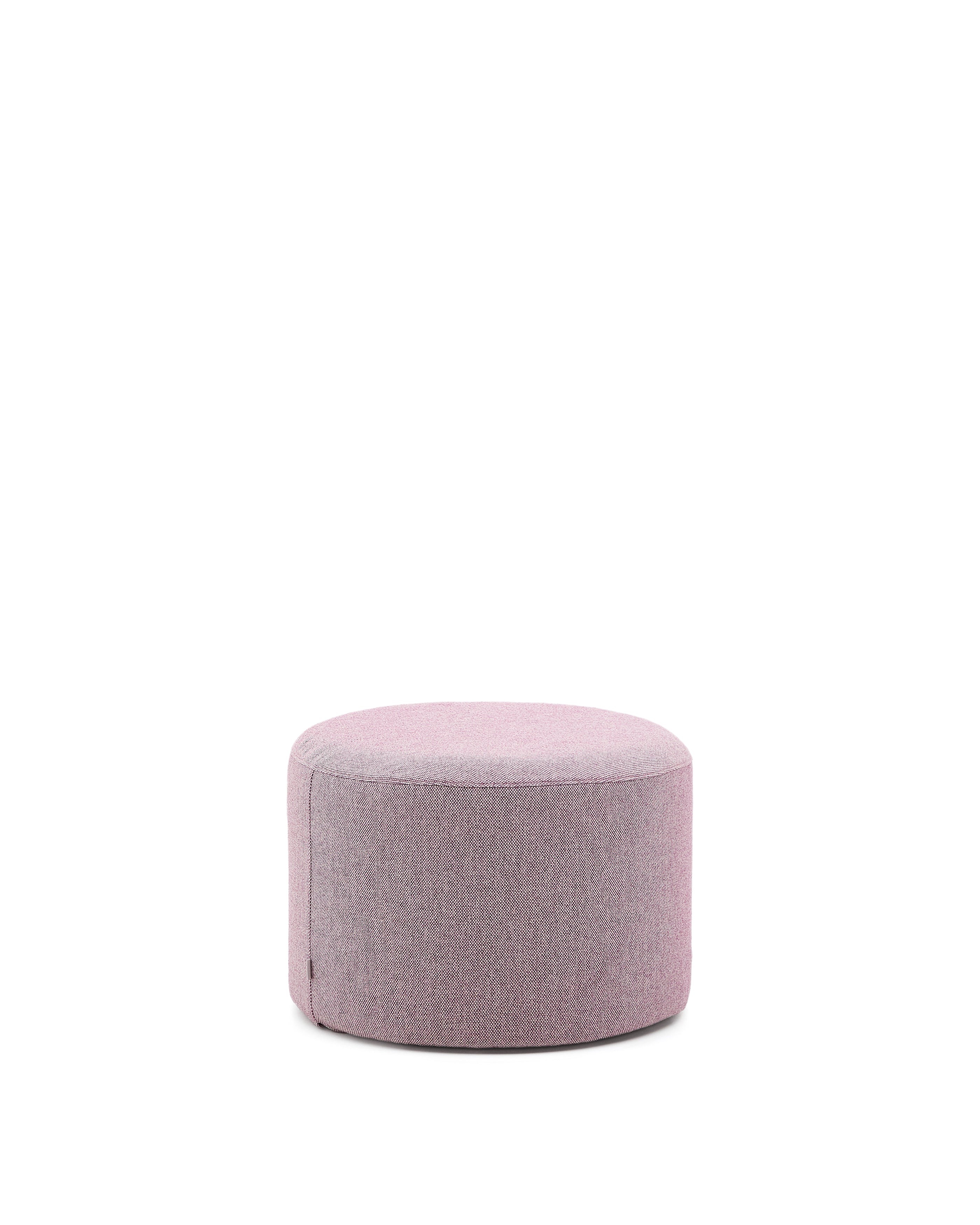 Kaeli purple footrest with removable cover Ø60cm - Product Image